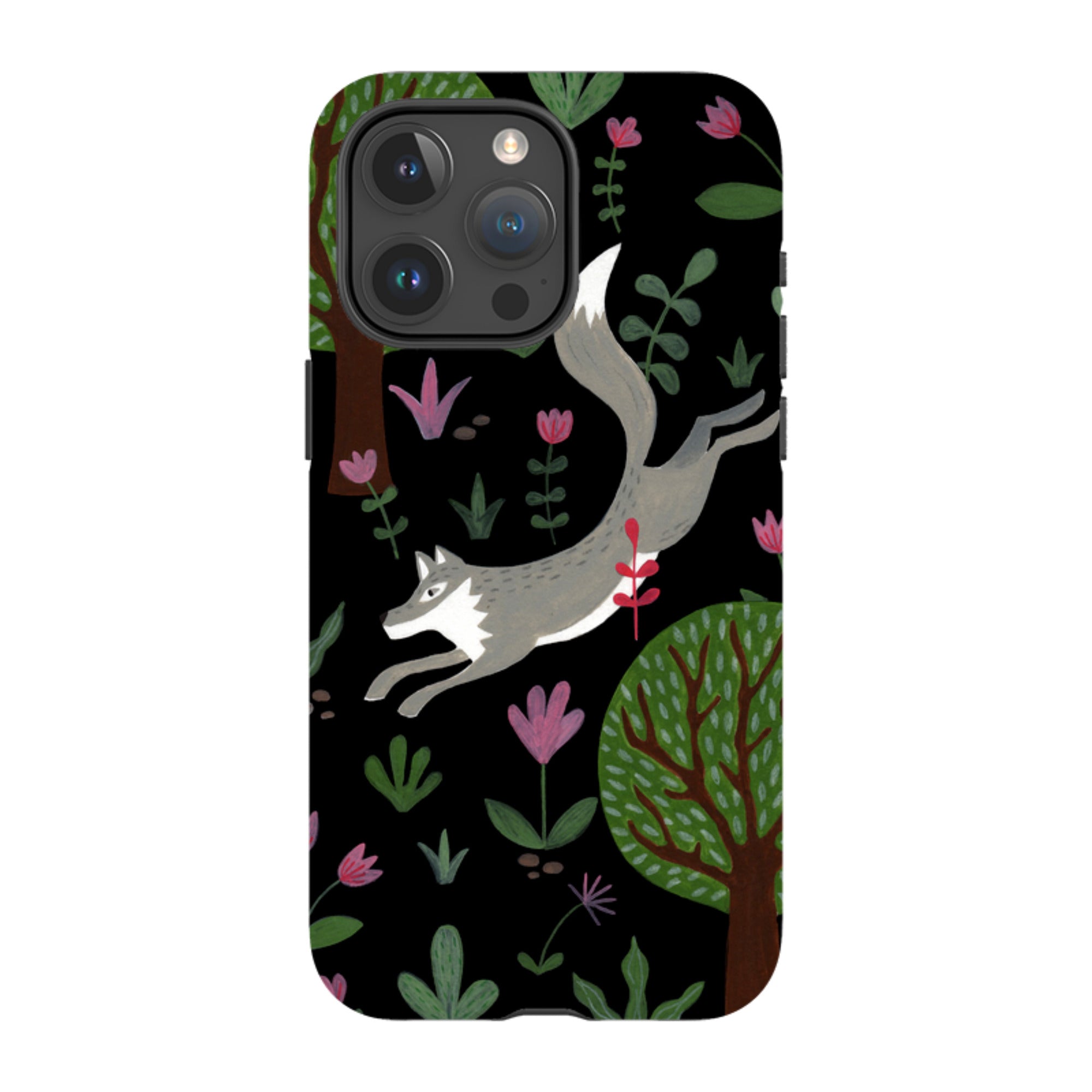 iPhone MagSafe Tough Case - Wolf In Trees By Bex Parkin