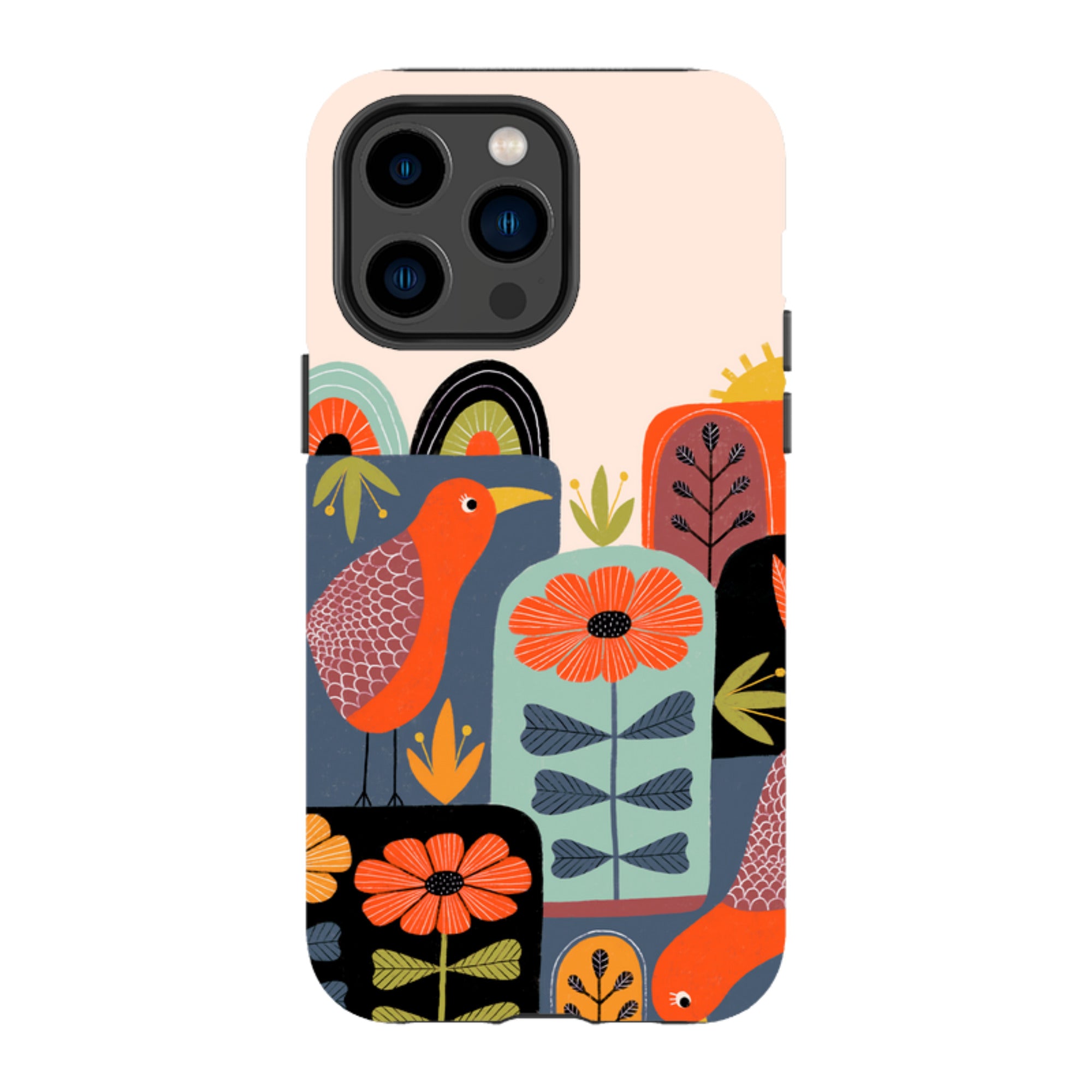 iPhone MagSafe Tough Case -  Folky Birds III By Suzy Taylor