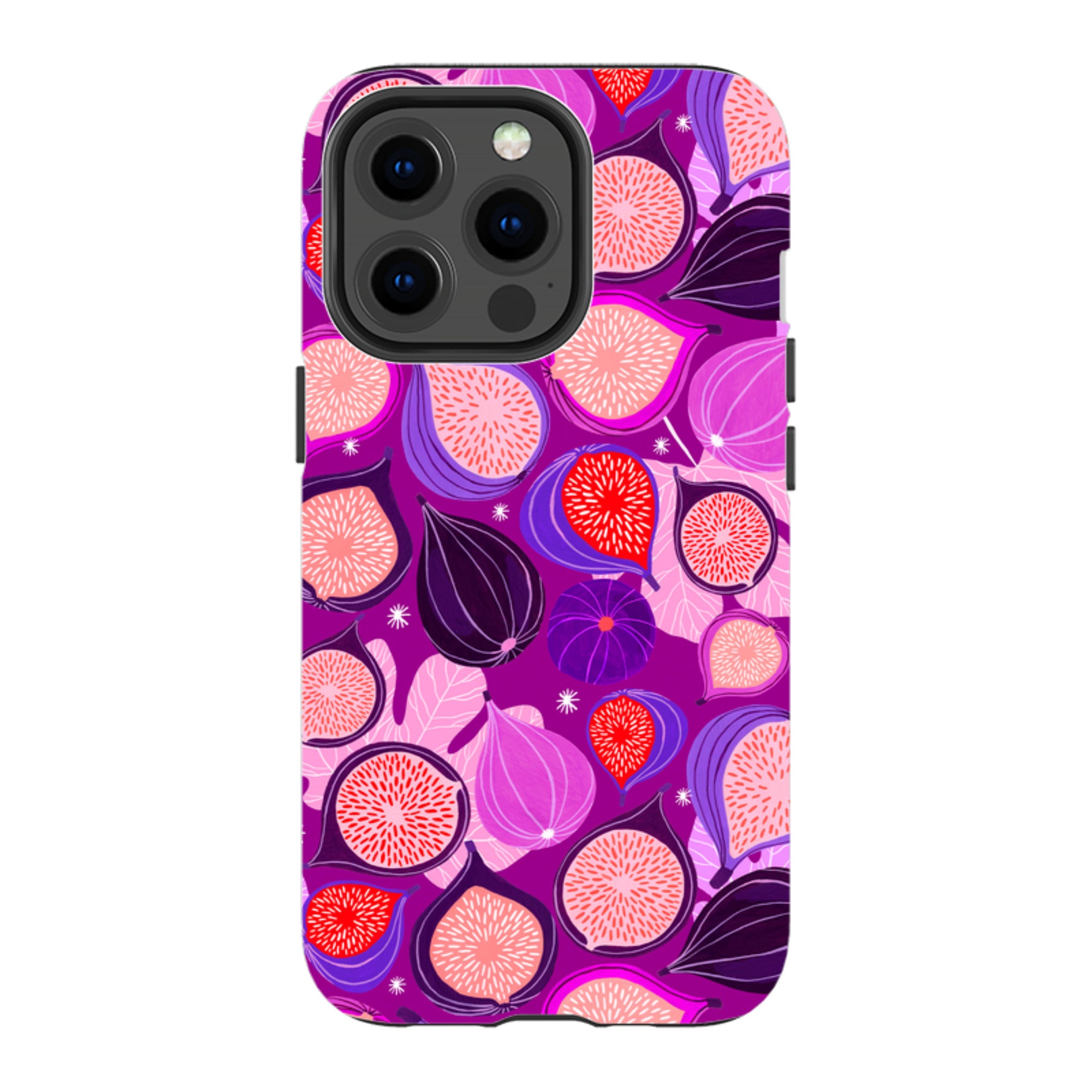 iPhone Tough Case - Ficolino Purple Pattern By Madalina Andronic
