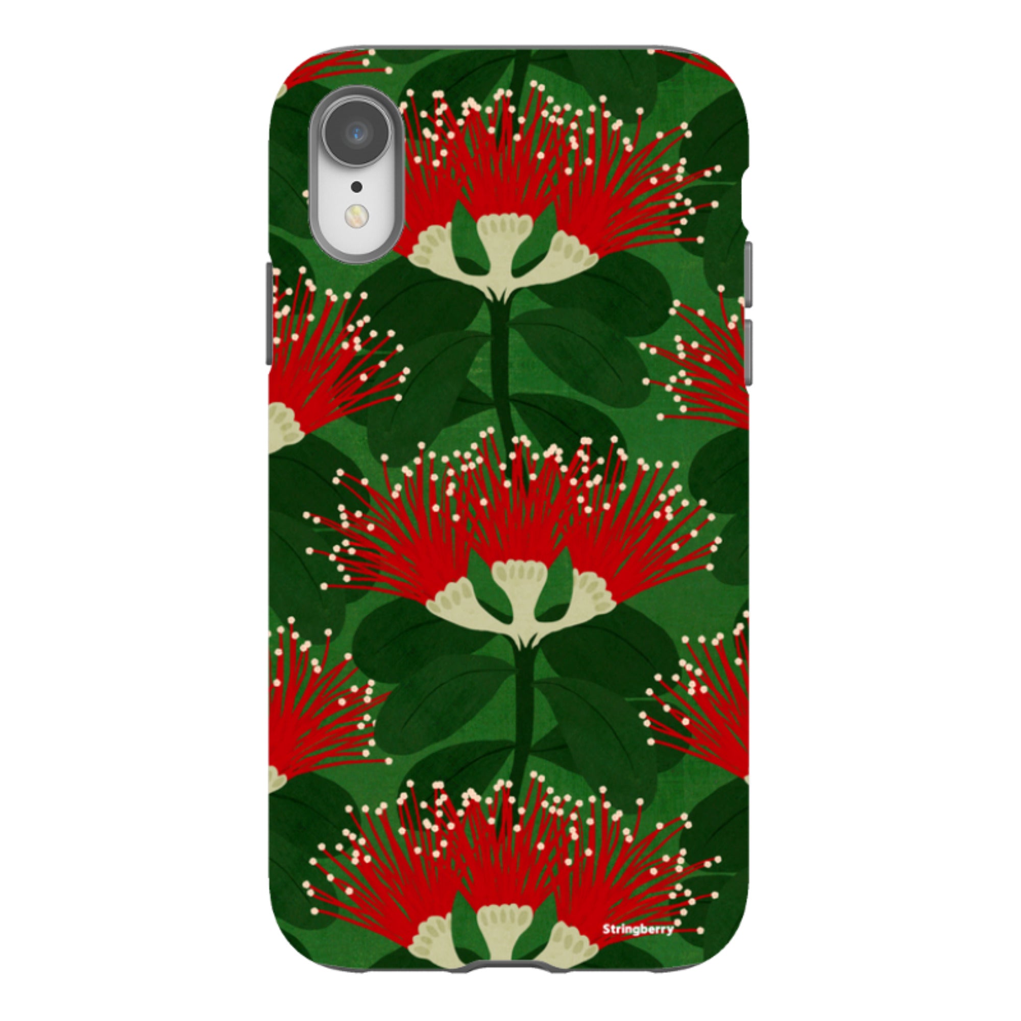 iPhone Tough Case - Pohutukawa Green And Red By Katherine Quinn