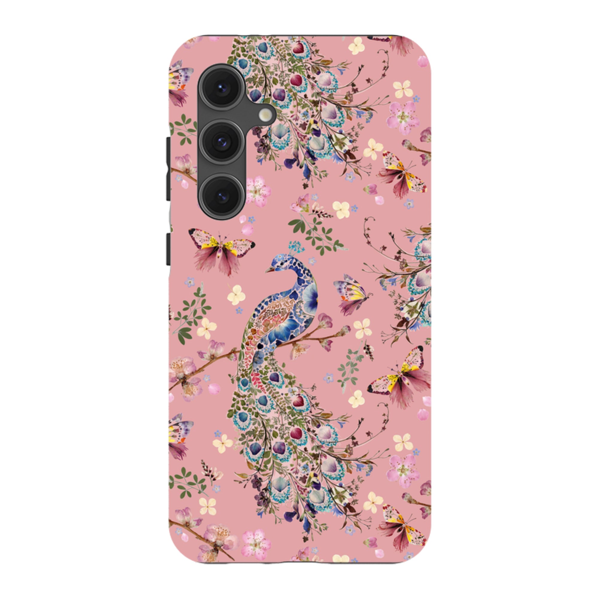 Samsung Tough Case - Peacock and Cherry Blossoms Lupine By Helen Ahpornsiri