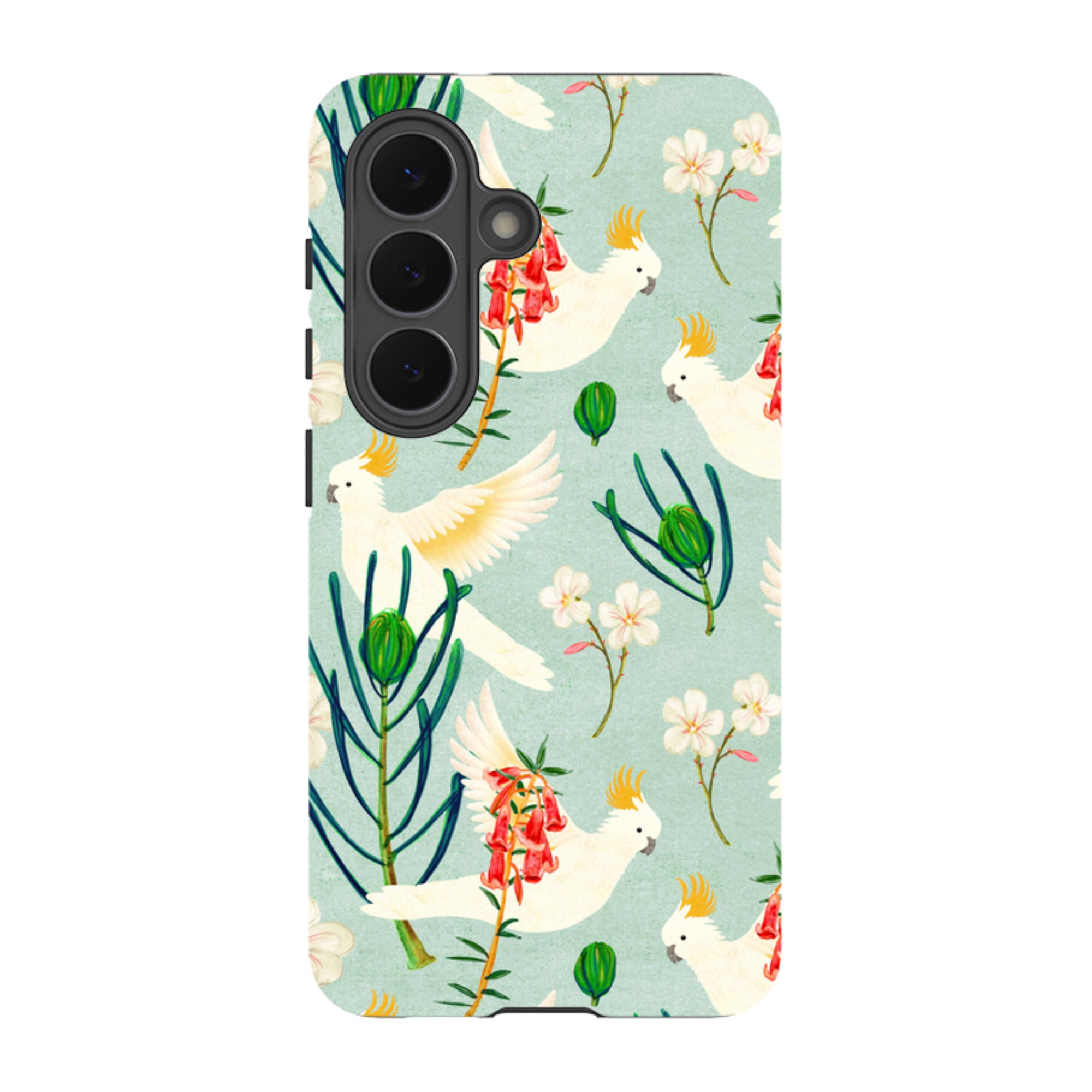 Samsung Tough Case - Cockatoo And Flowers By Katherine Quinn