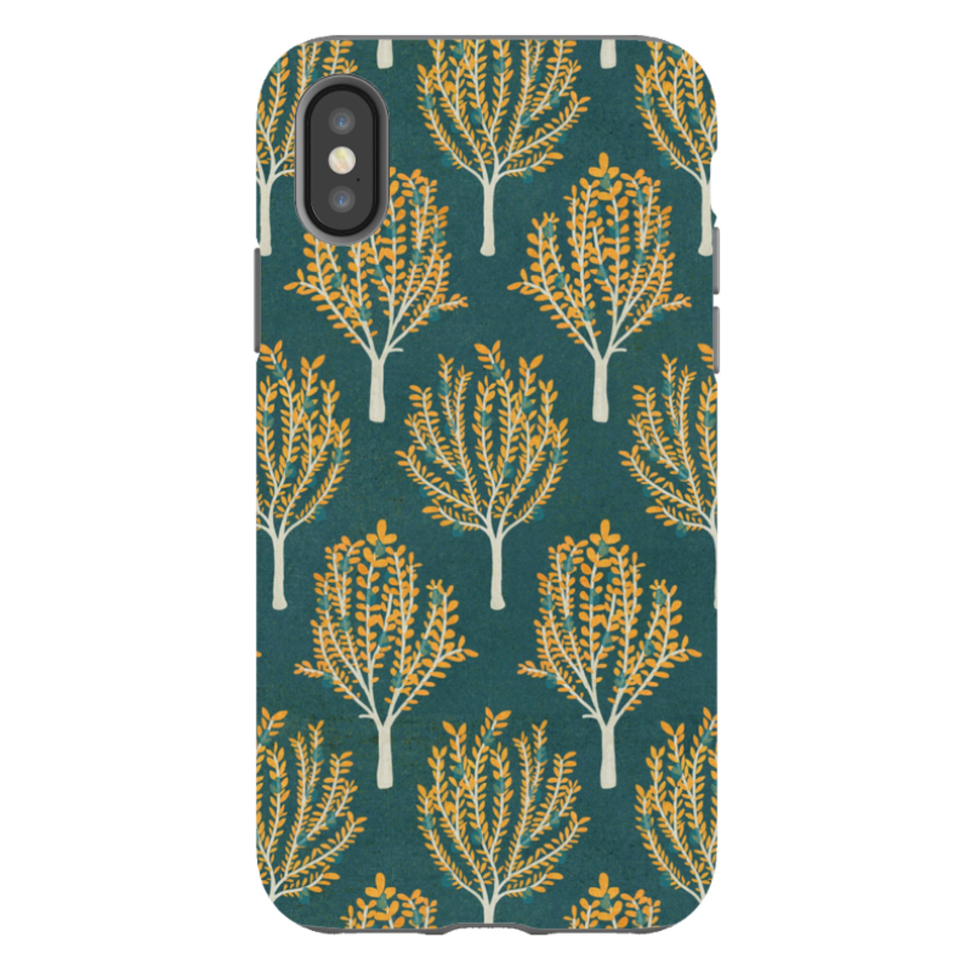 iPhone Tough Case - Pear Trees Teal By Katherine Quinn