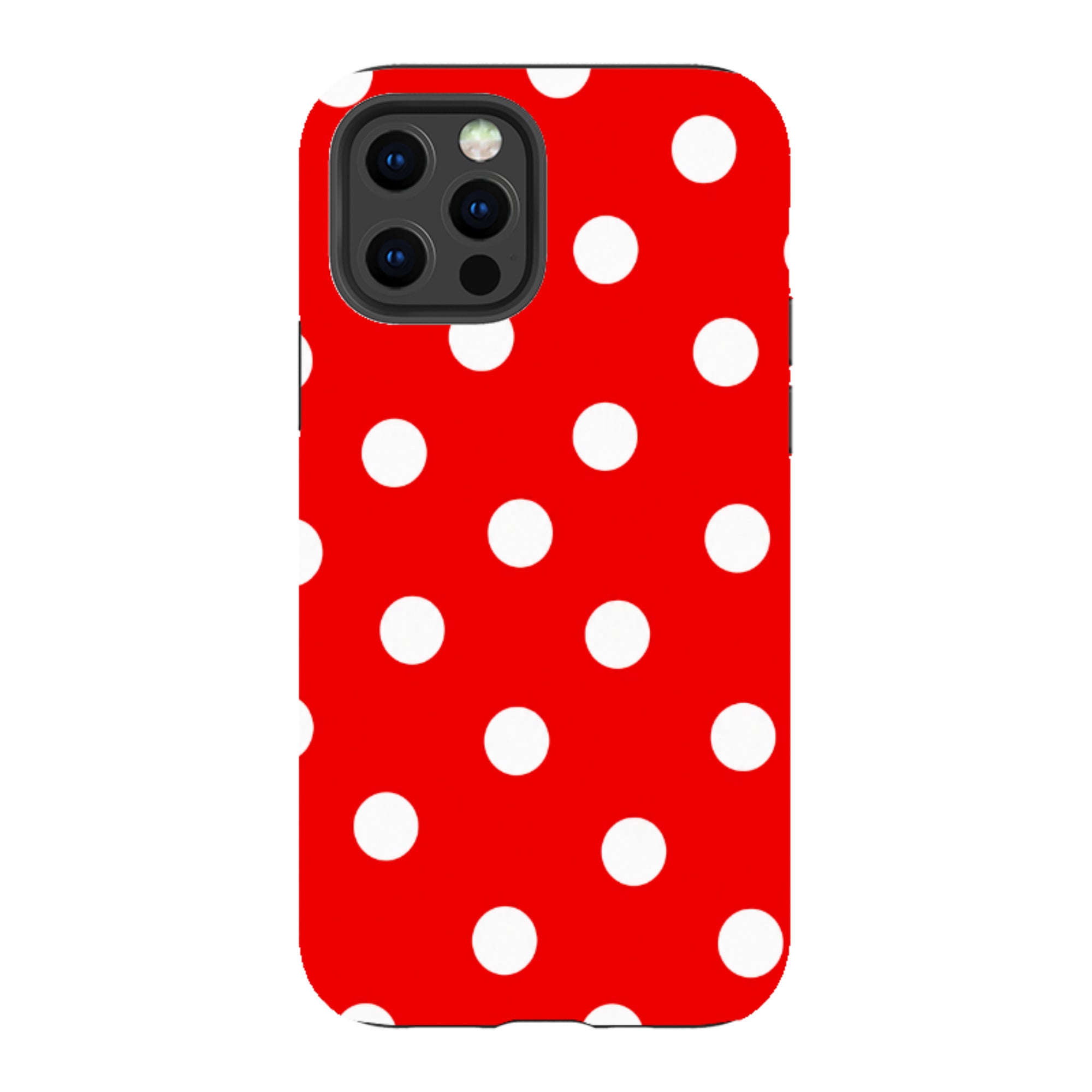 iPhone Tough Case - Red & White Polka Dot