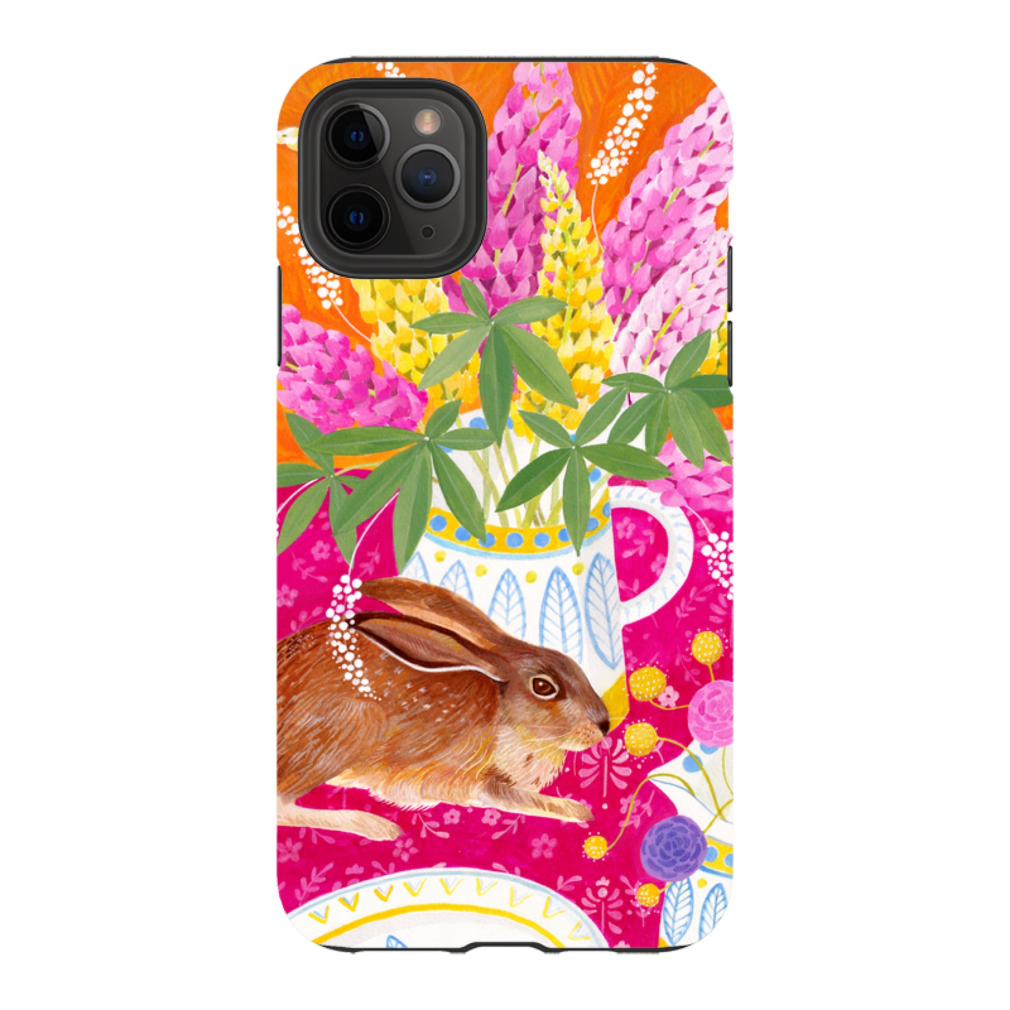 iPhone Tough Case - Rabbit Lupins By Bex Parkin
