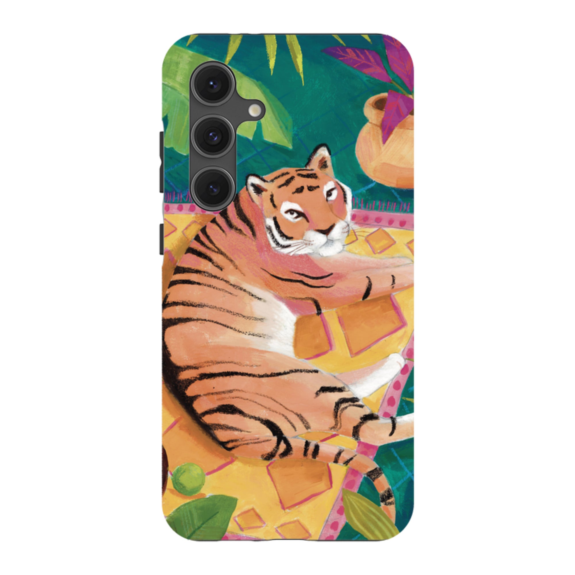 Samsung Tough Case - Tiger In Palms By Bex Parkin