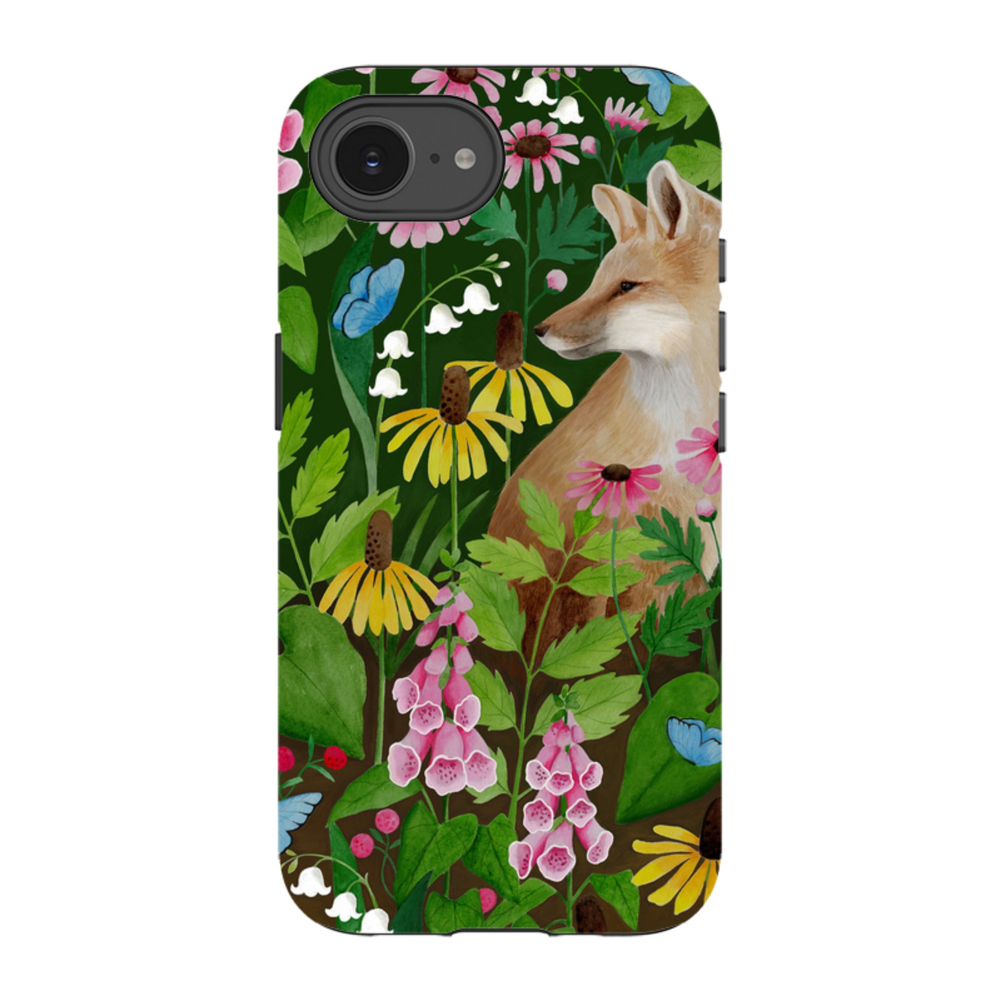 iPhone Tough Case - Fox And Foxgloves By Bex Parkin
