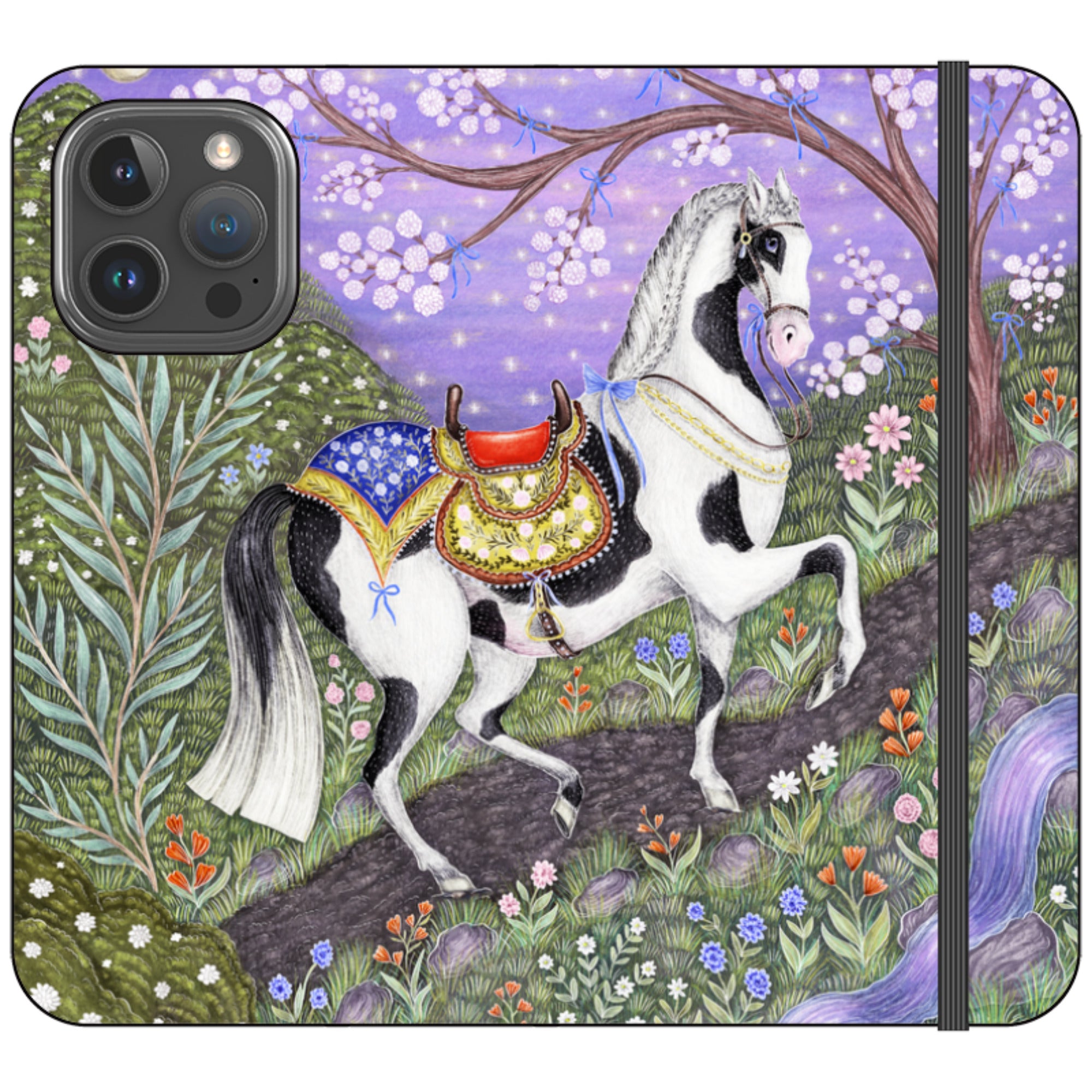 Sunset Steed Wallet Case By Catherine Rowe