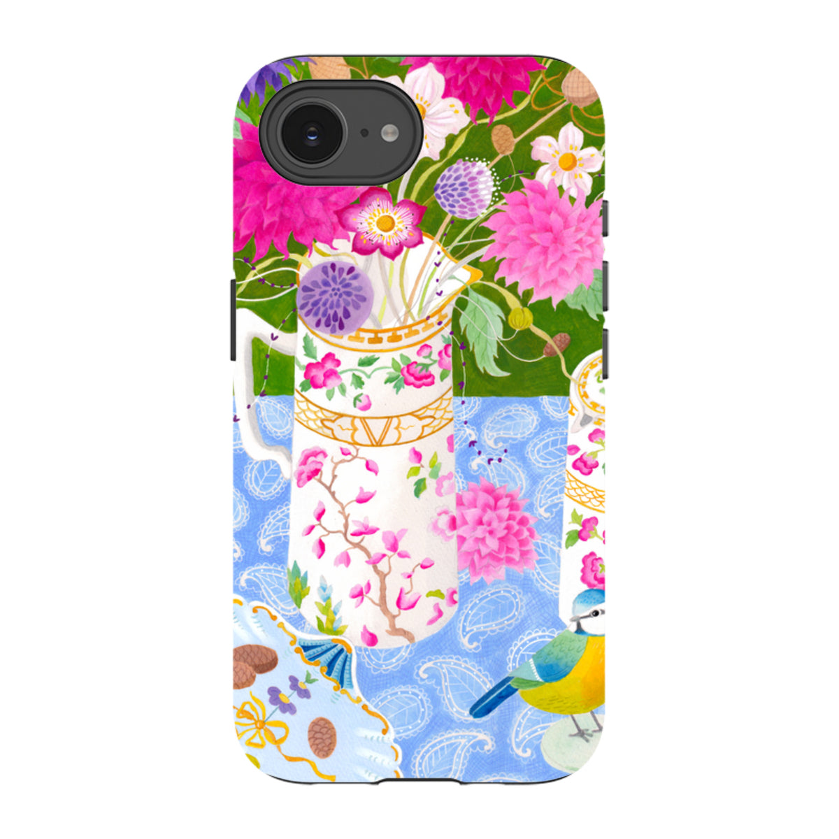 iPhone Tough Case - Dahlias By Bex Parkin