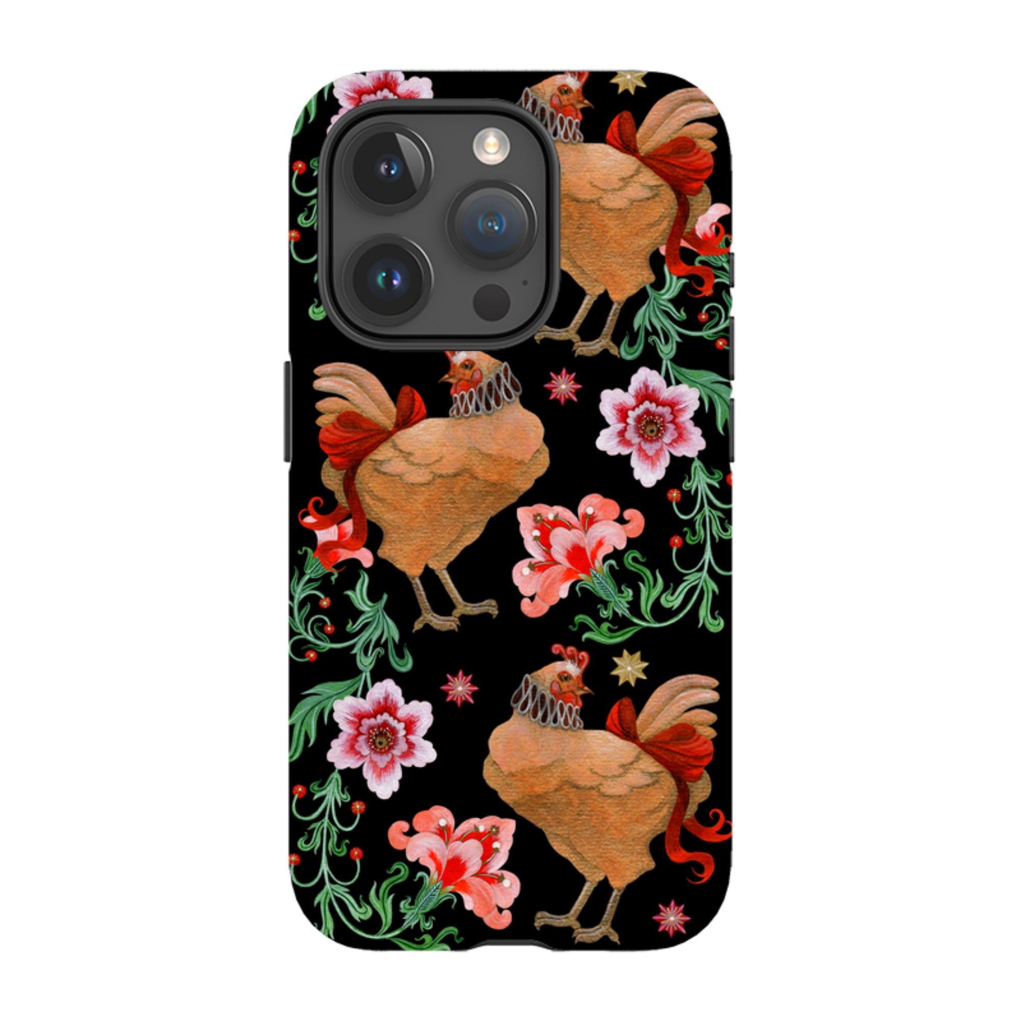 iPhone Tough  Case - Three French Hens By Maria Matos