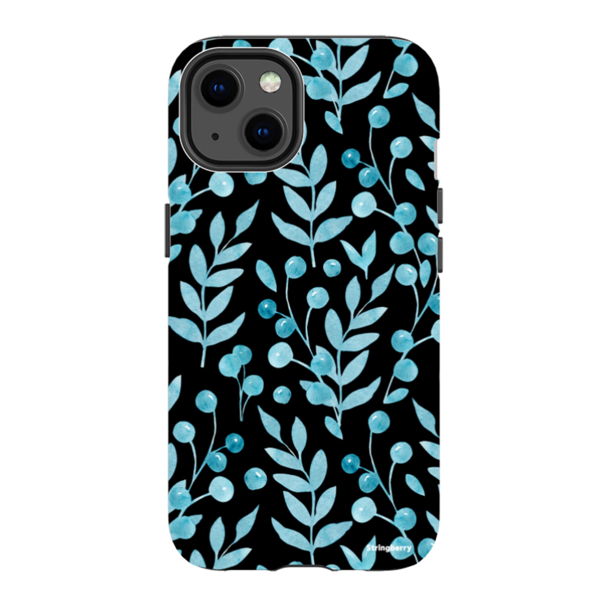 iPhone MagSafe Tough Case -  Blue Xmas Florals