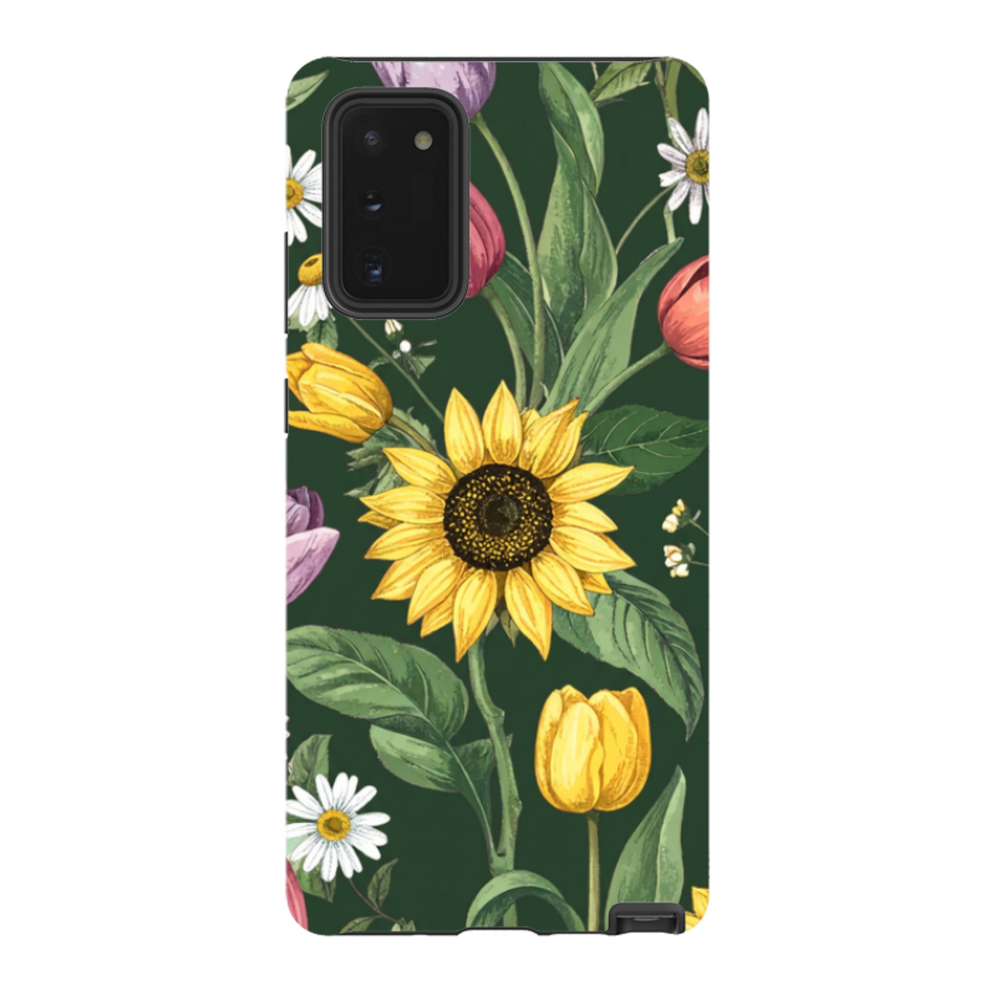 Samsung Tough  Case - Green Sunflowers