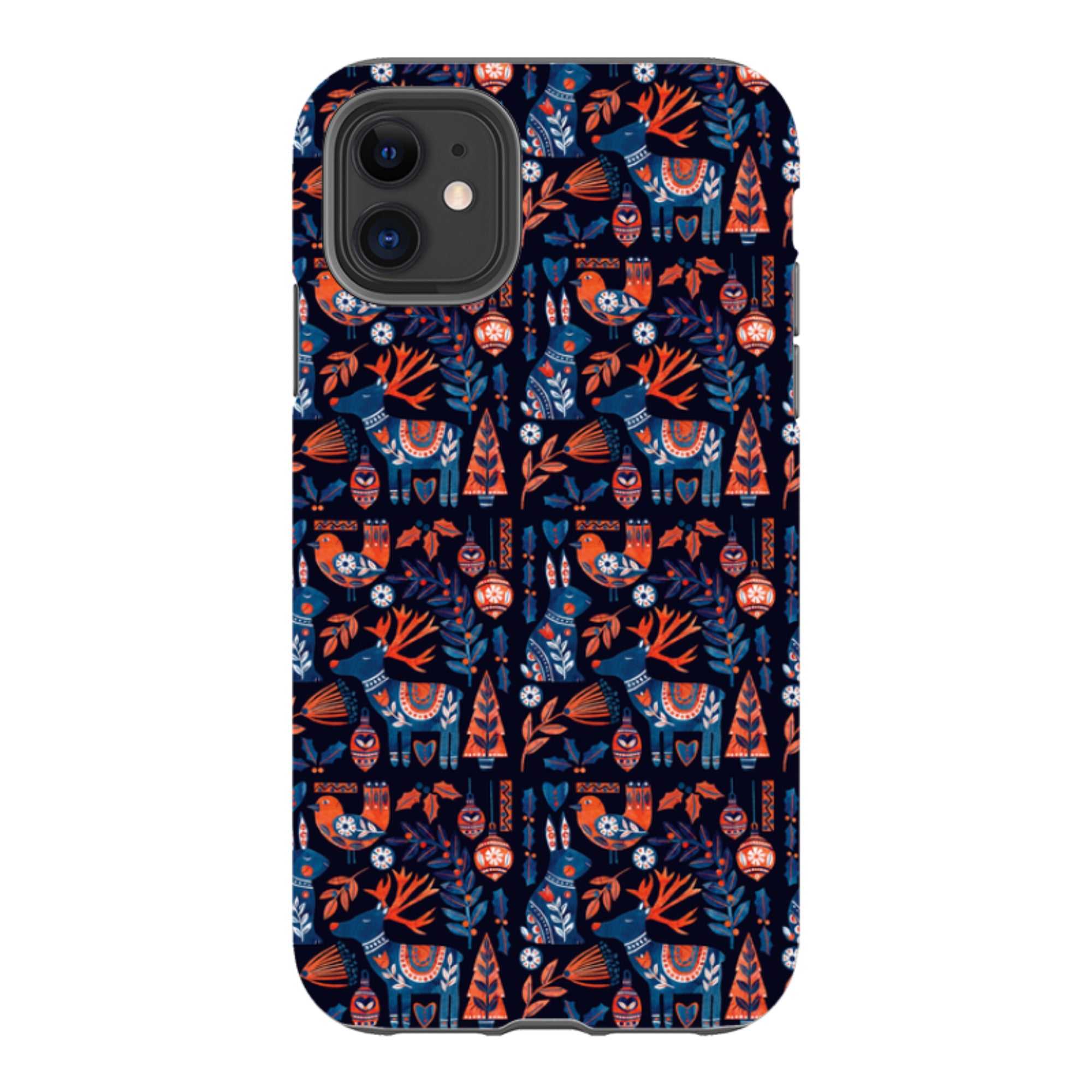 iPhone Tough Case - Scandi Animals Dark By Tracey English