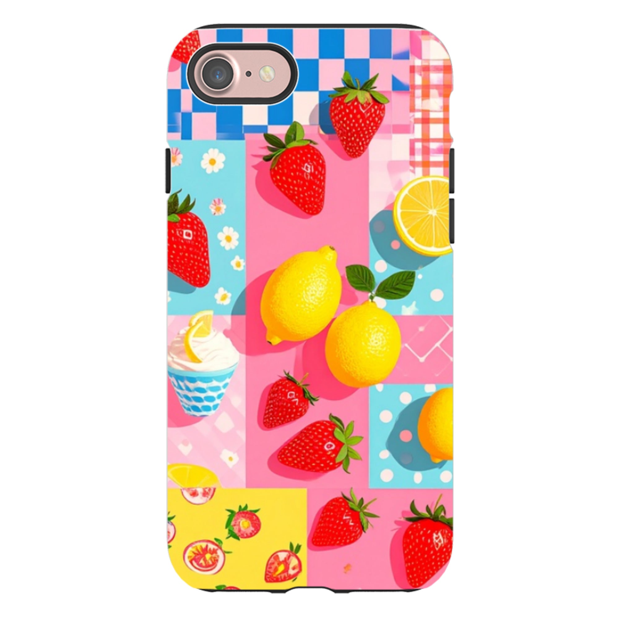 iPhone Tough Case - Lemon Strawberry Ice Cream