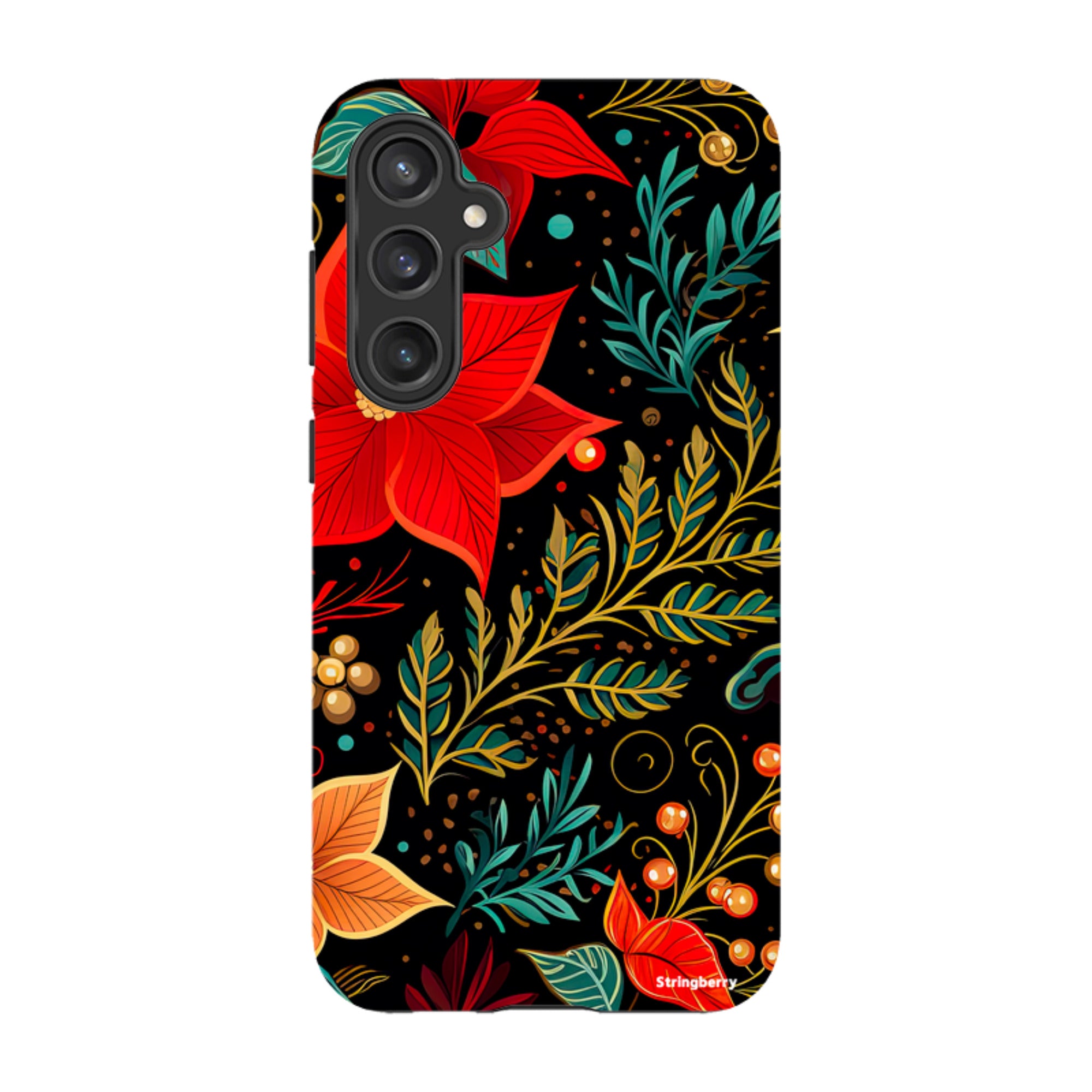 Samsung Tough Case -Red Winter Floral II