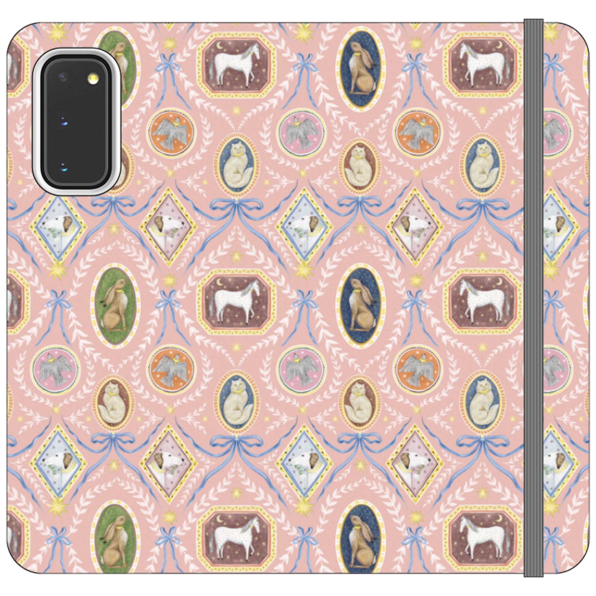 Charleston Peach Pink Wallet Case By Catherine Rowe