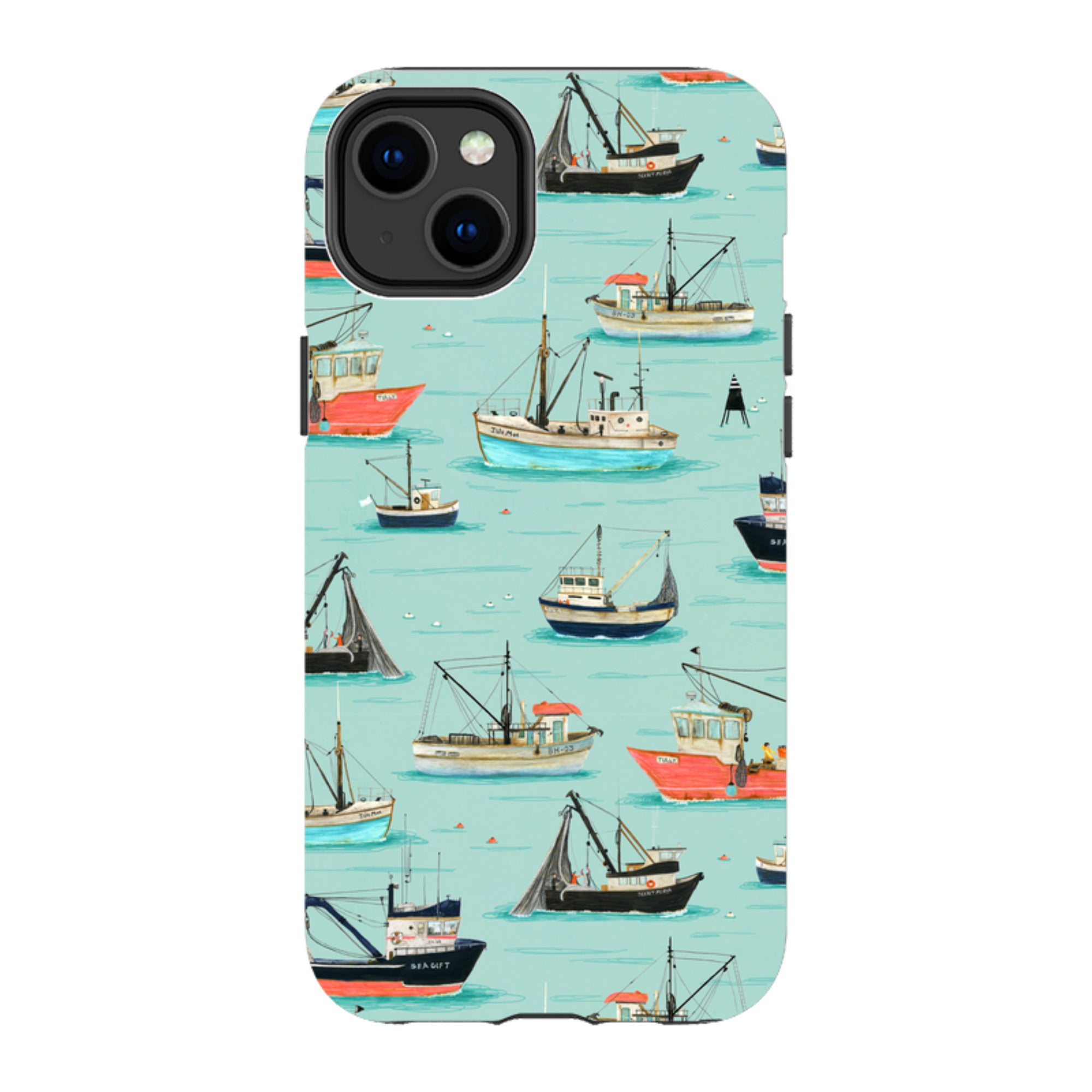 iPhone Tough Case - Fishing Boats By Katherine Quinn