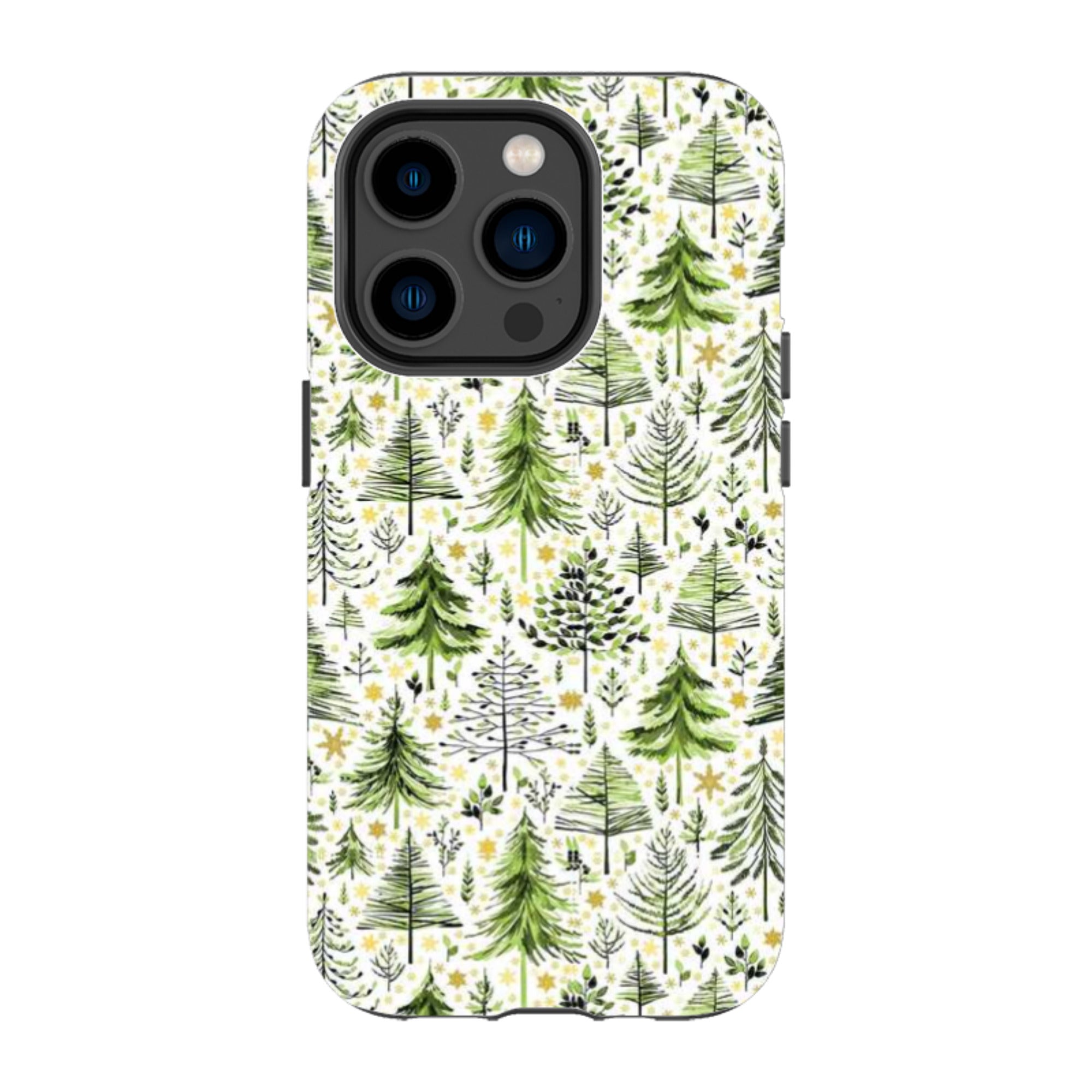 iPhone Tough Case - Green Xmas Trees By Elisabeth Haager