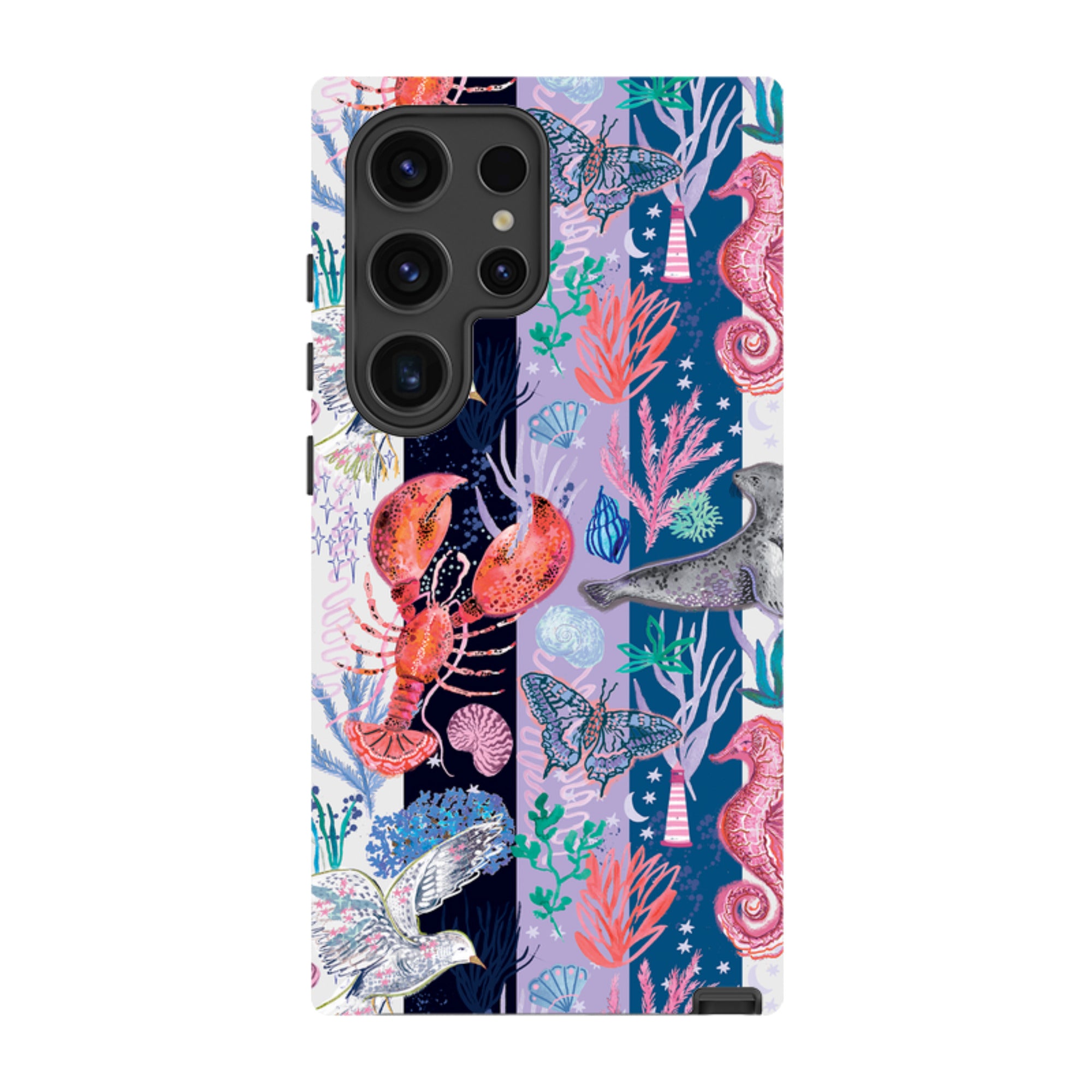 Samsung Tough  Case - Coastal Calling Stripe II By Emma Frances Grant