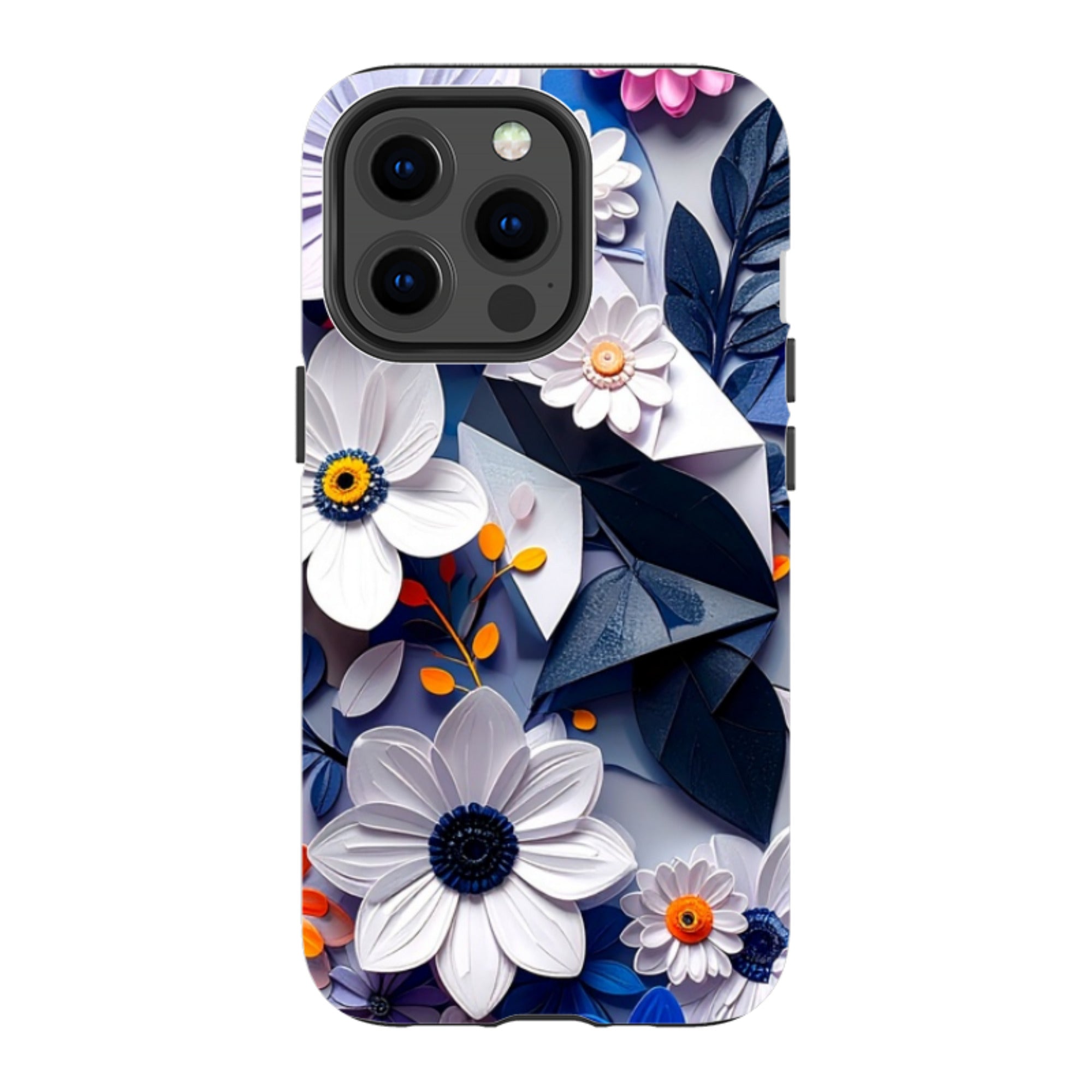 iPhone MagSafe Tough Case - Summer Blue Florals