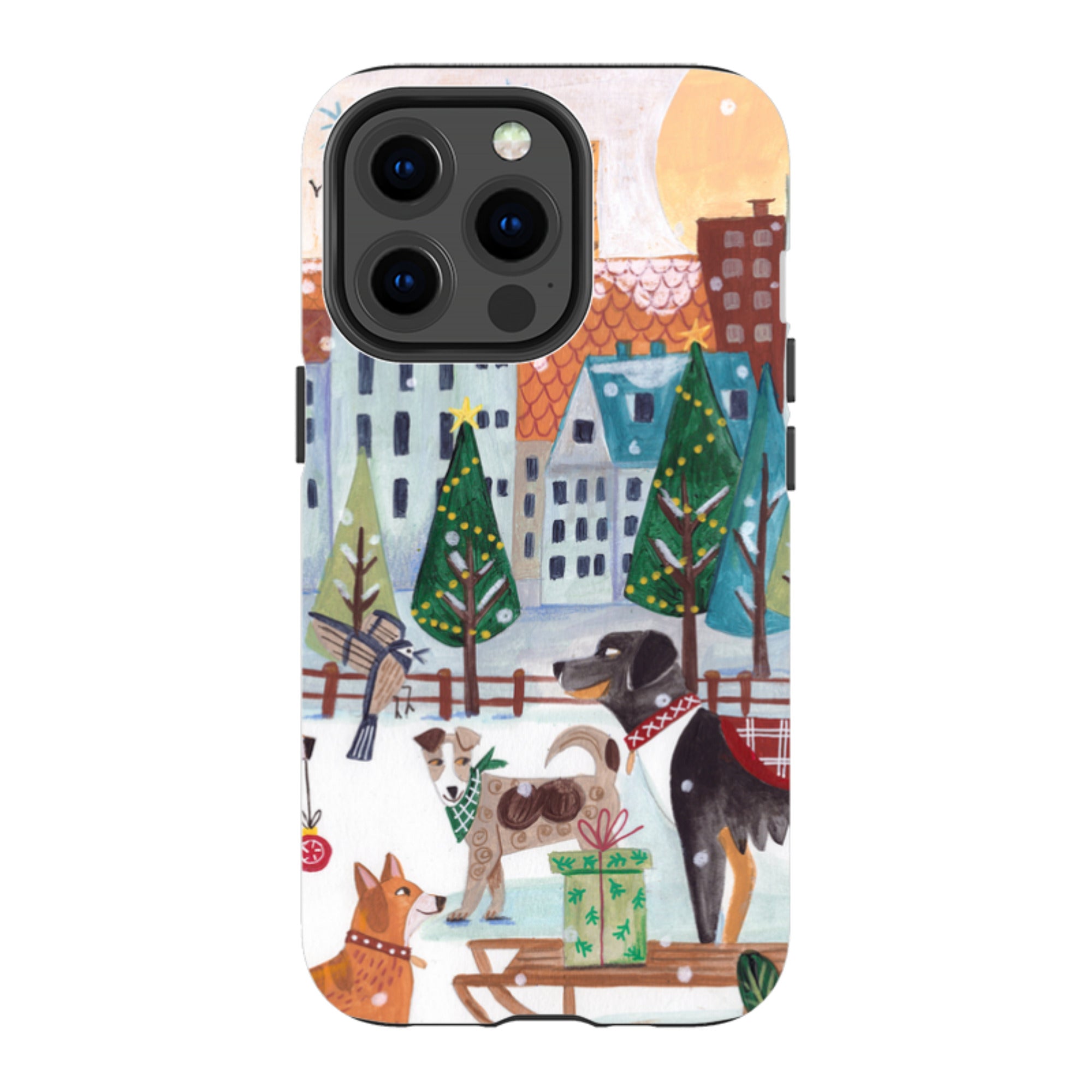 iPhone Tough Case - Christmas Dogs By Caroline Bonne Muller