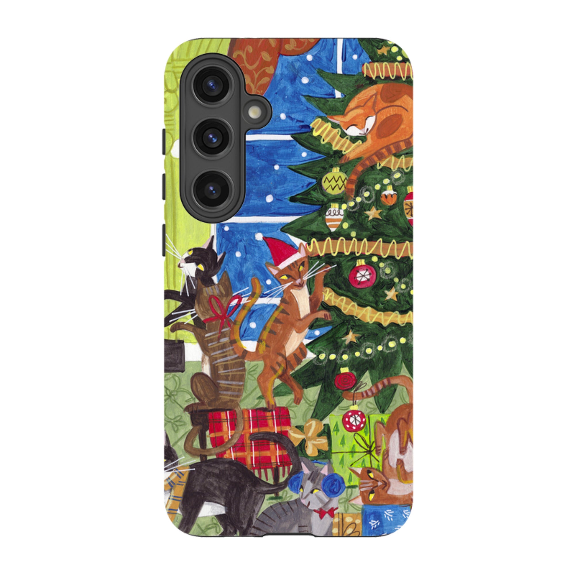 Samsung Tough Case - Christmas cats By Caroline Bonne Muller