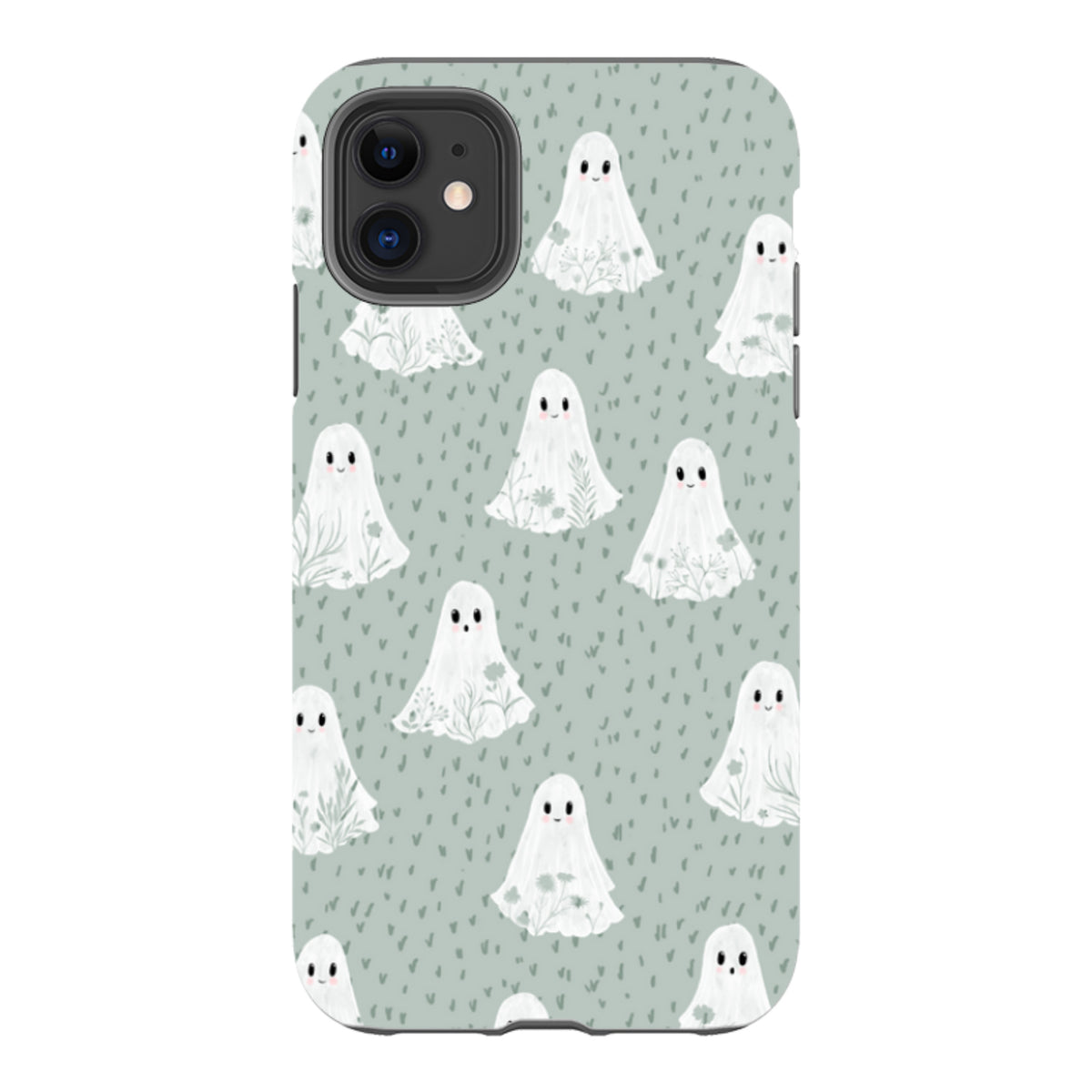 iPhone Tough Case - Floral Ghosts - Dusty Gourd By Katherine Quinn