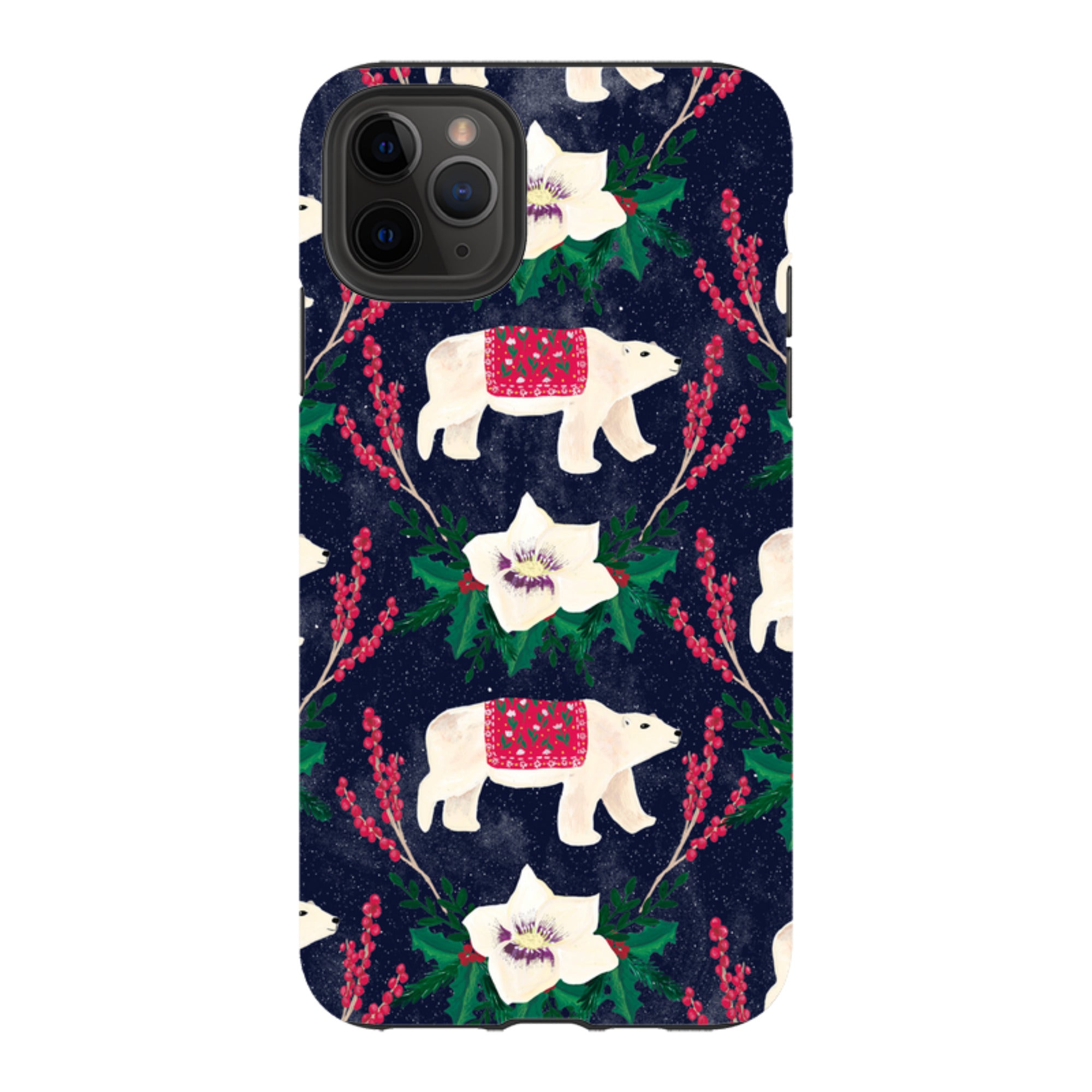 iPhone Tough Case - Midnight Polar Bears By Abby Jacobs