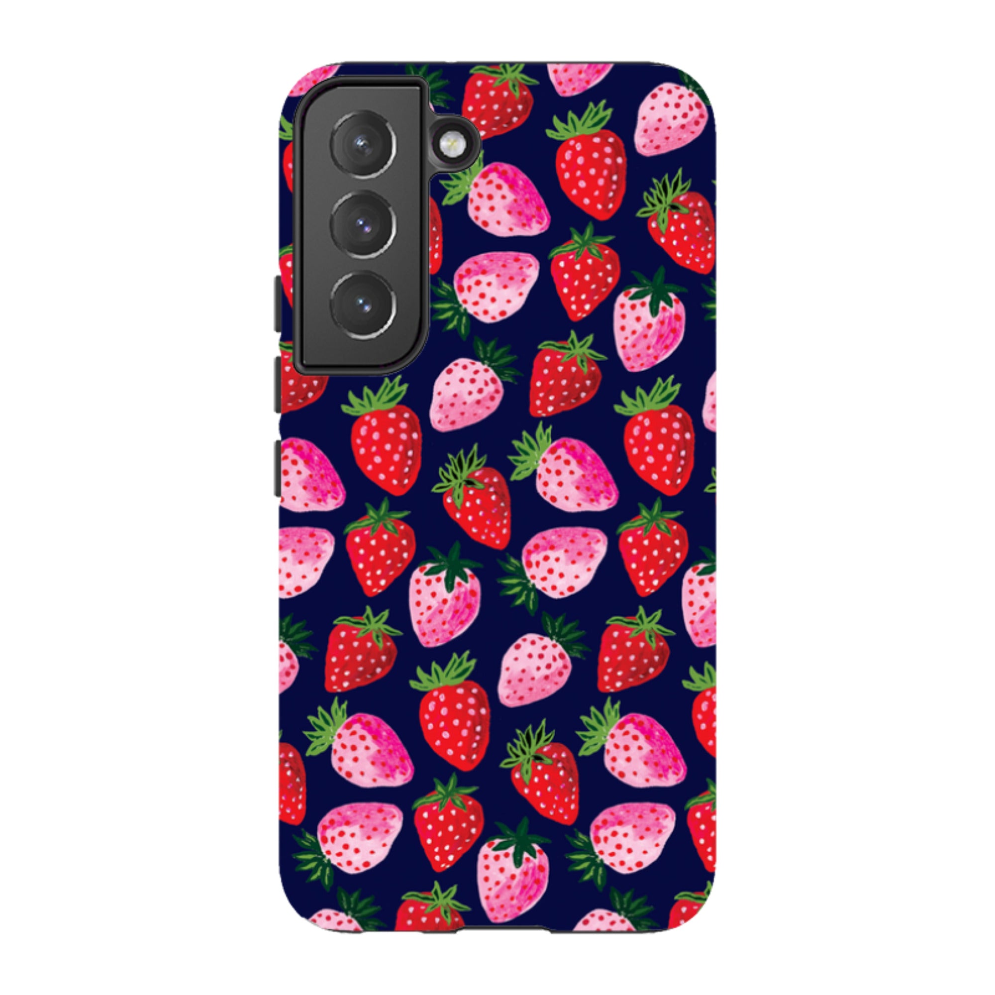 Samsung Tough  Case - Strawberry Scatter Navy By Emma Frances Grant