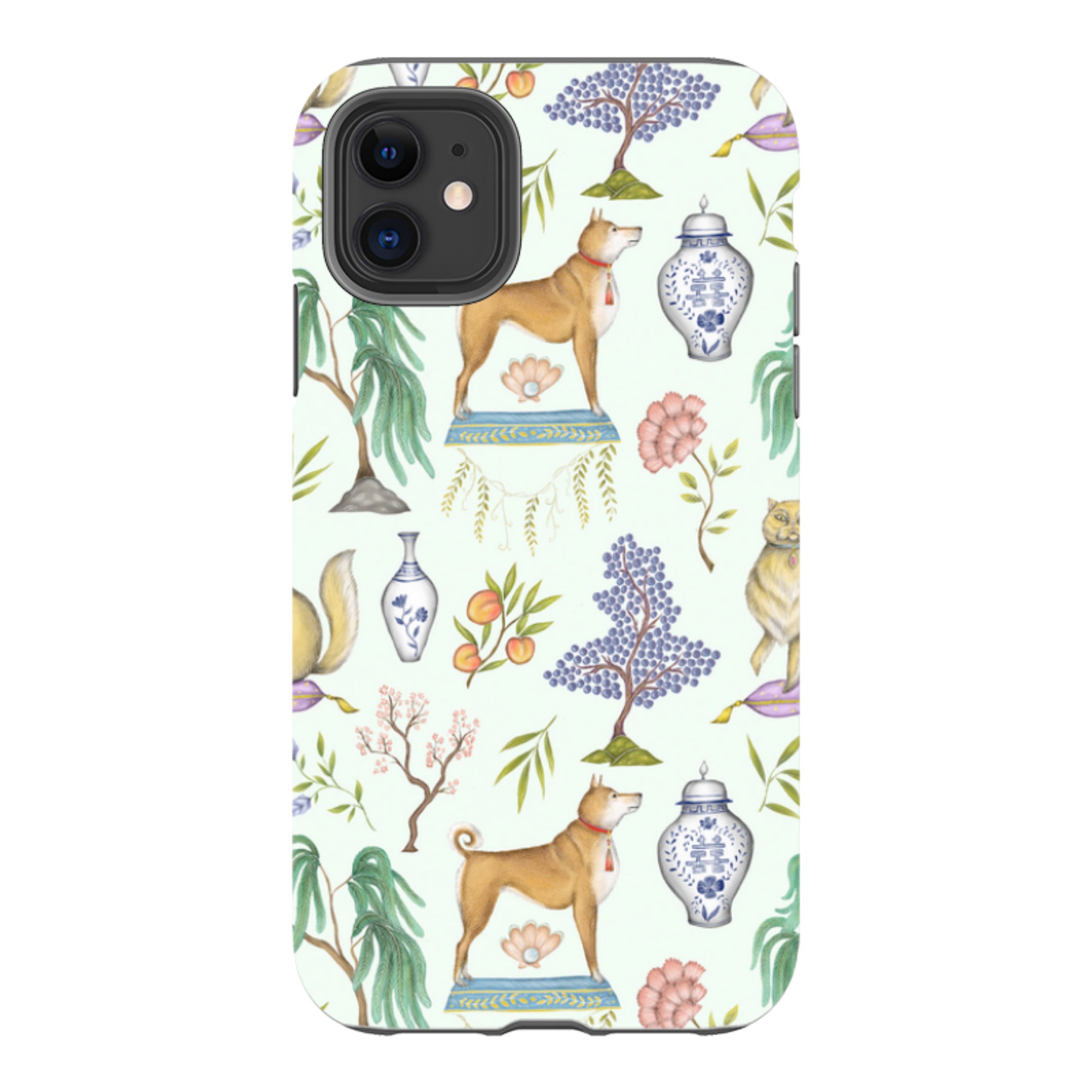 iPhone Tough Case - Chinoiserie Menagerie Green By Catherine Rowe