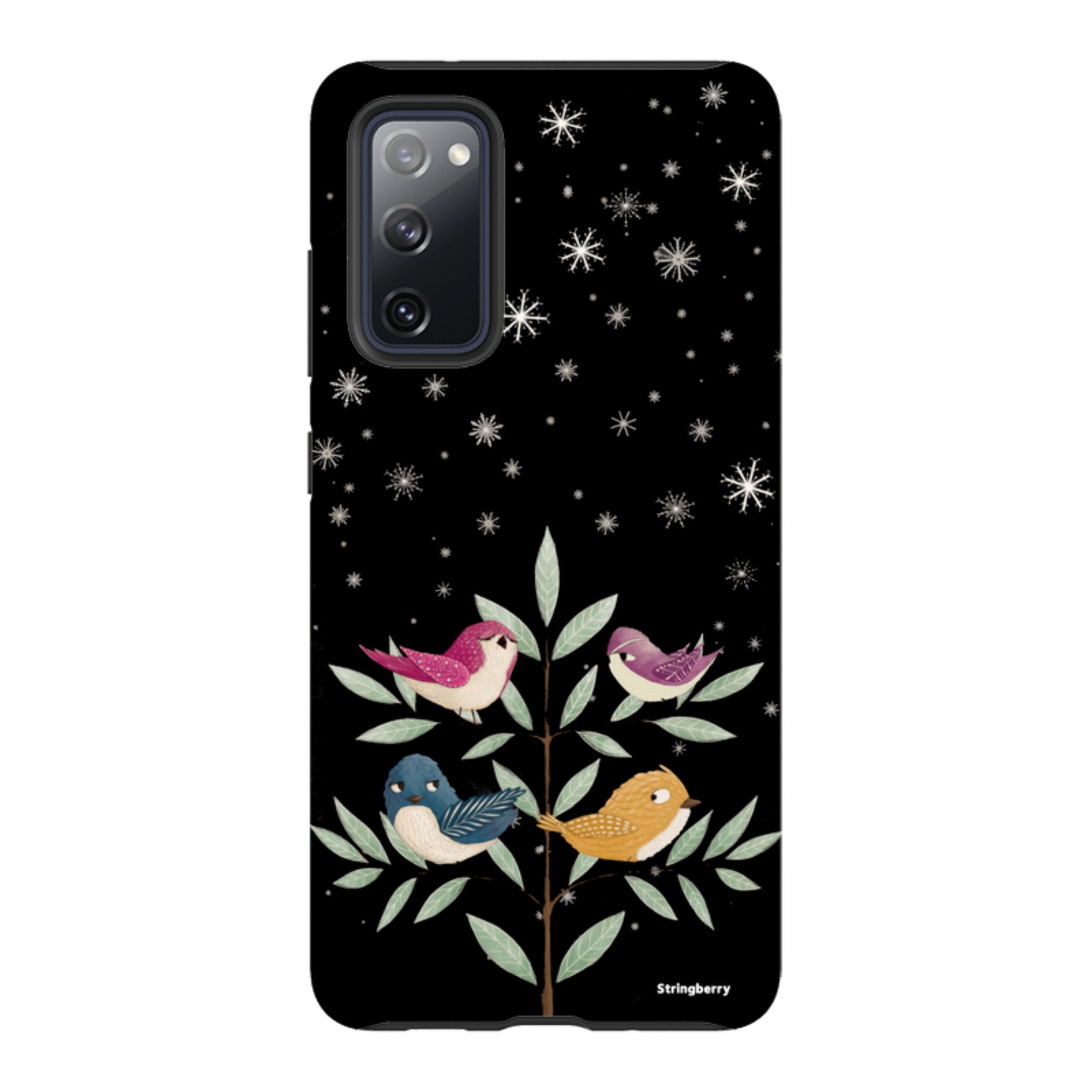 Samsung Tough Case - Garden Birds Black By Maja Lindberg