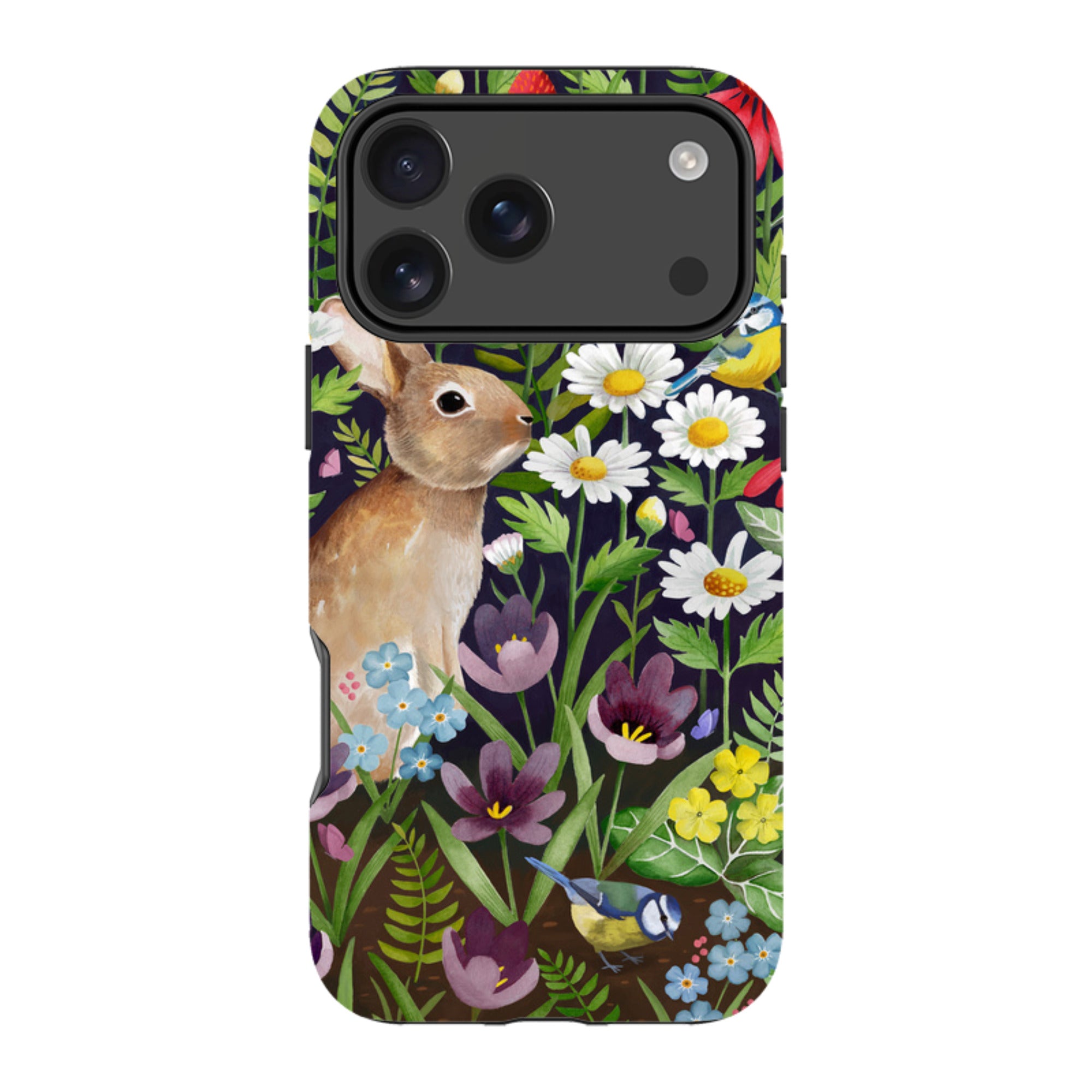 iPhone Tough Case - Rabbit And Wildflowers By Bex Parkin