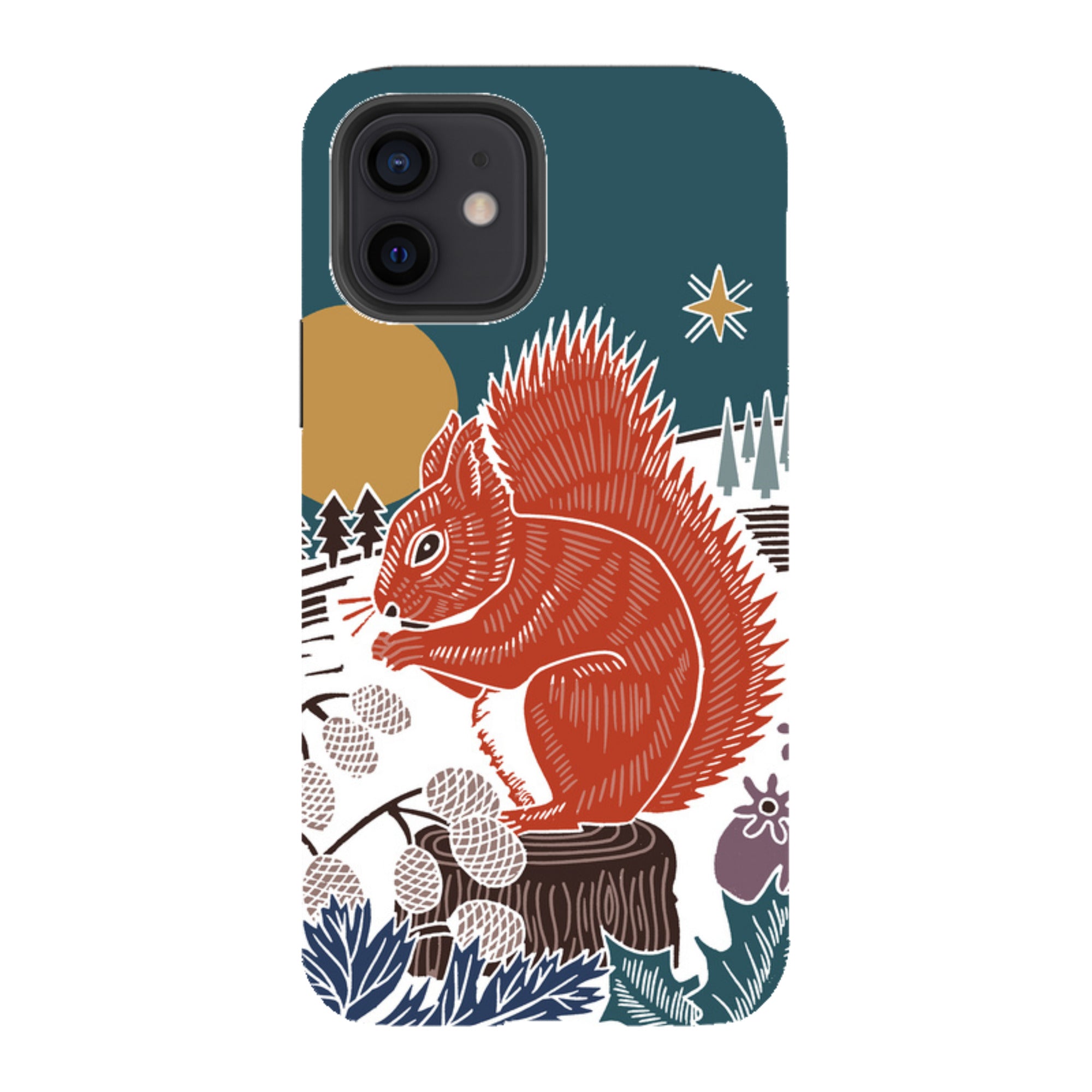 iPhone Tough Case - Winter Squirrel By Kate Heiss
