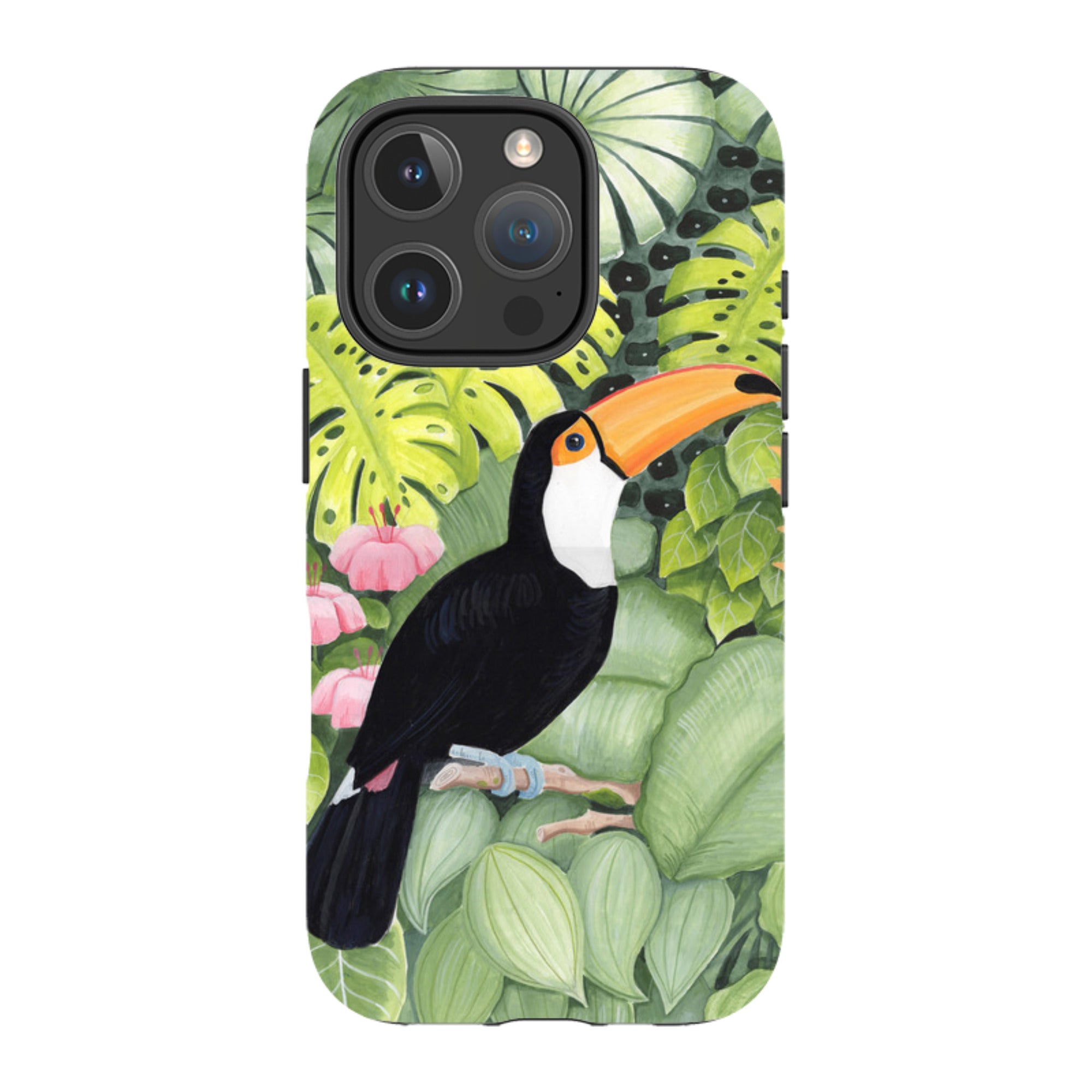 iPhone Tough Case - Toucan In Leaves By Bex Parkin