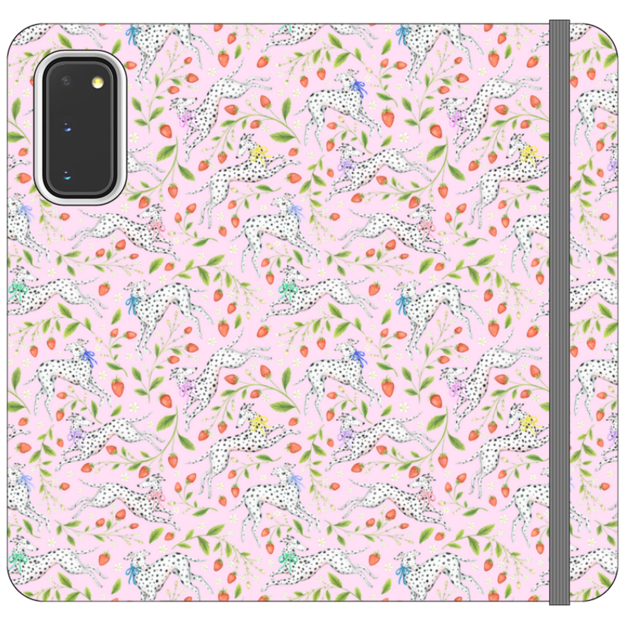 Spots and Strawbs Wallet Case By Catherine Rowe