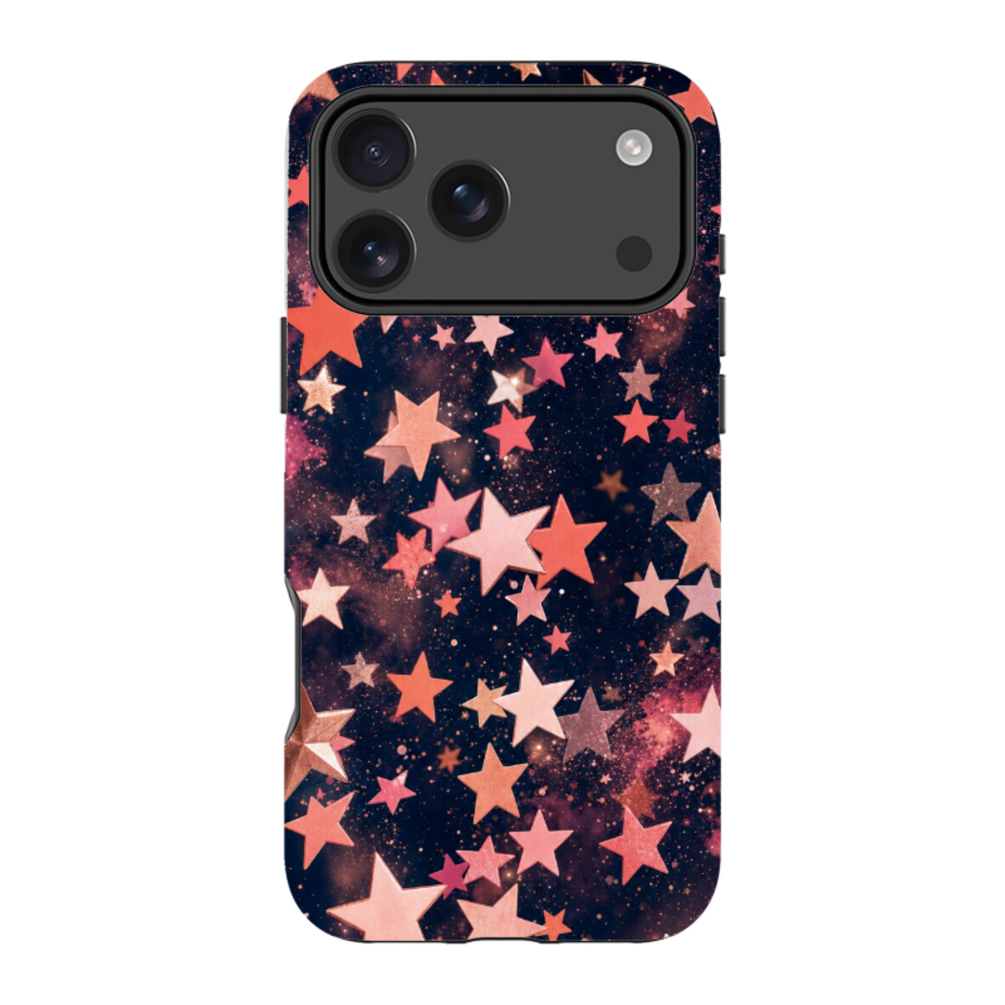 iPhone MagSafe Tough Case - Rose Gold Galaxy Star