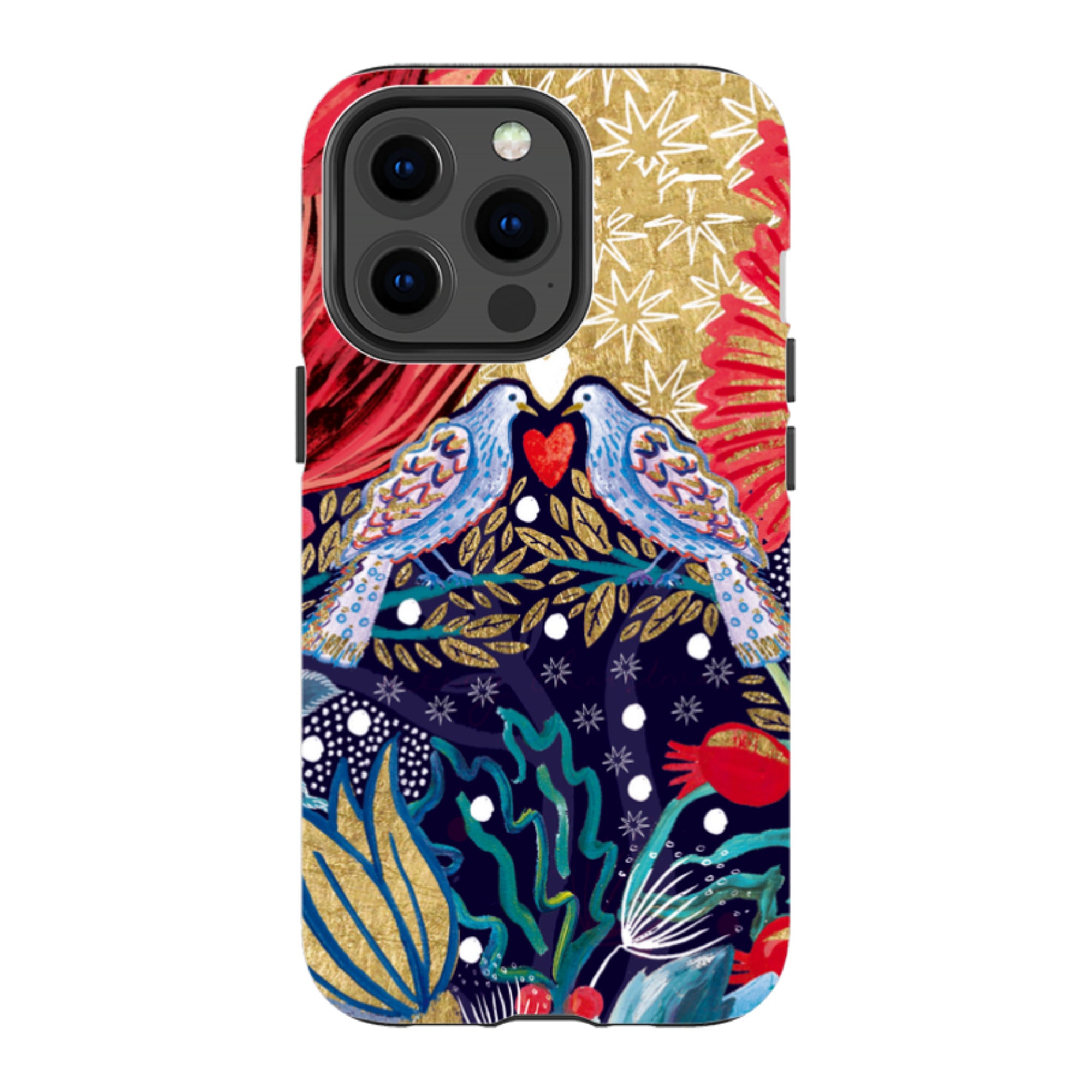 iPhone Tough Case - Turtle Doves By Emma Frances Grant