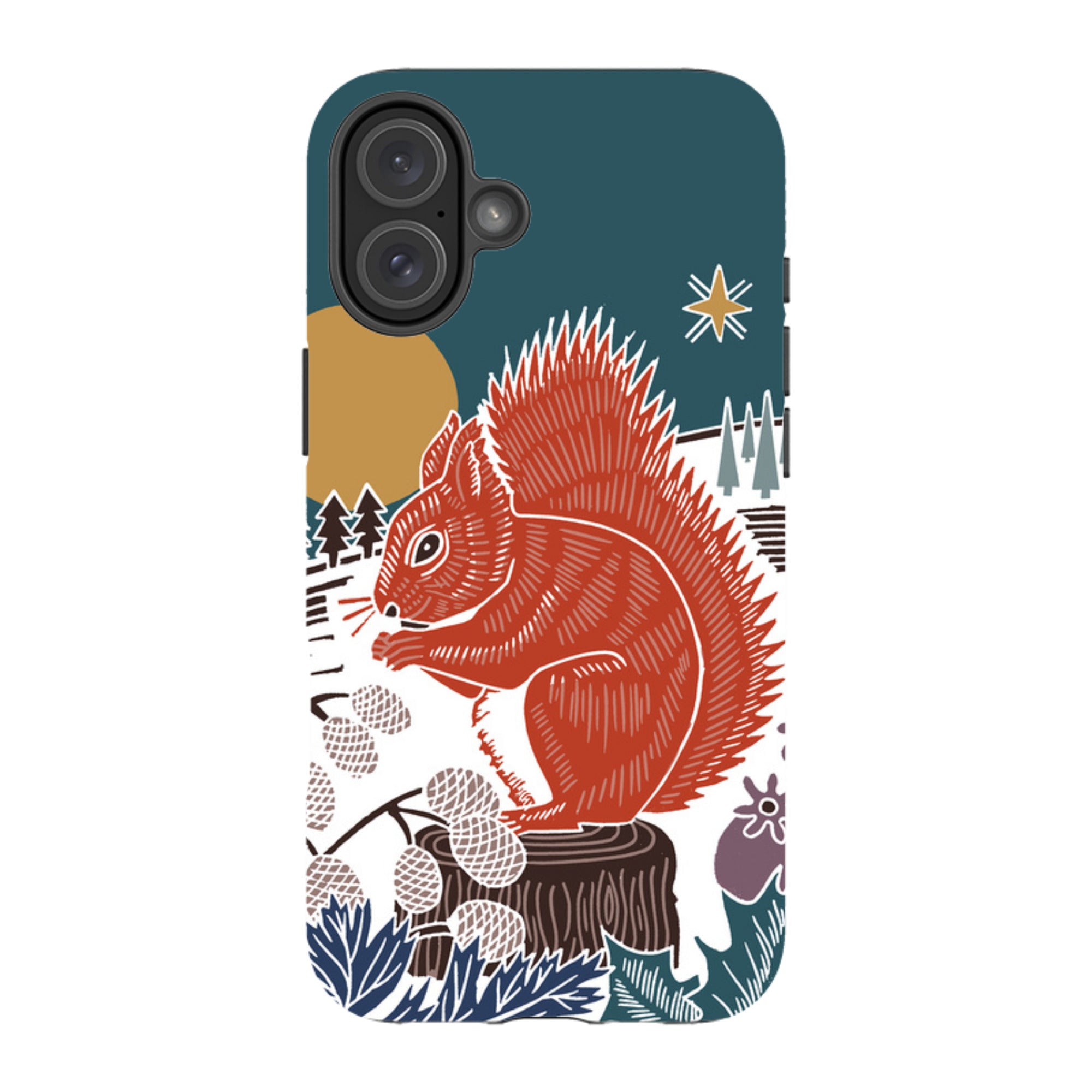 iPhone Tough Case - Winter Squirrel By Kate Heiss