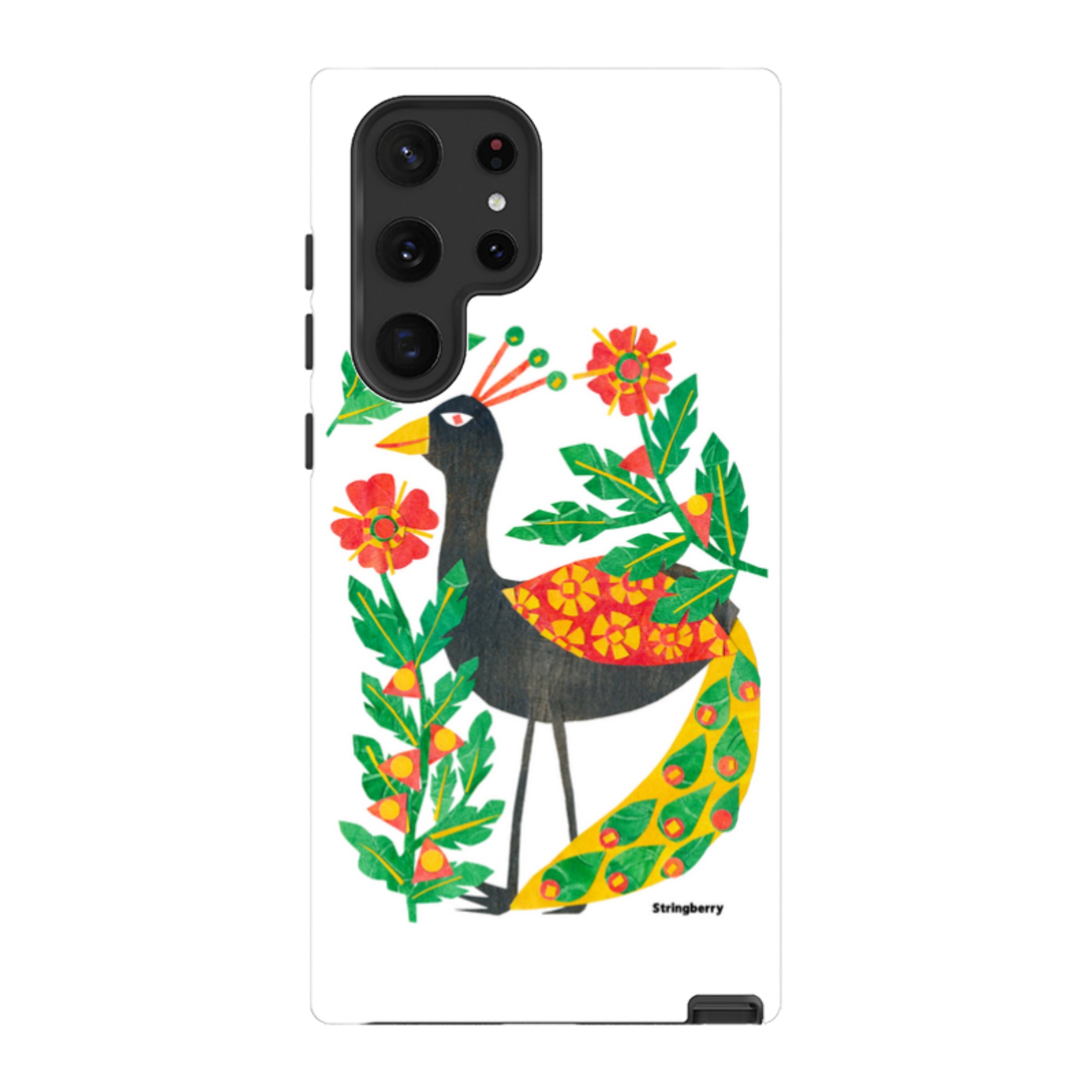 Samsung Tough Case - Folk Floral Peahen By Tracey English