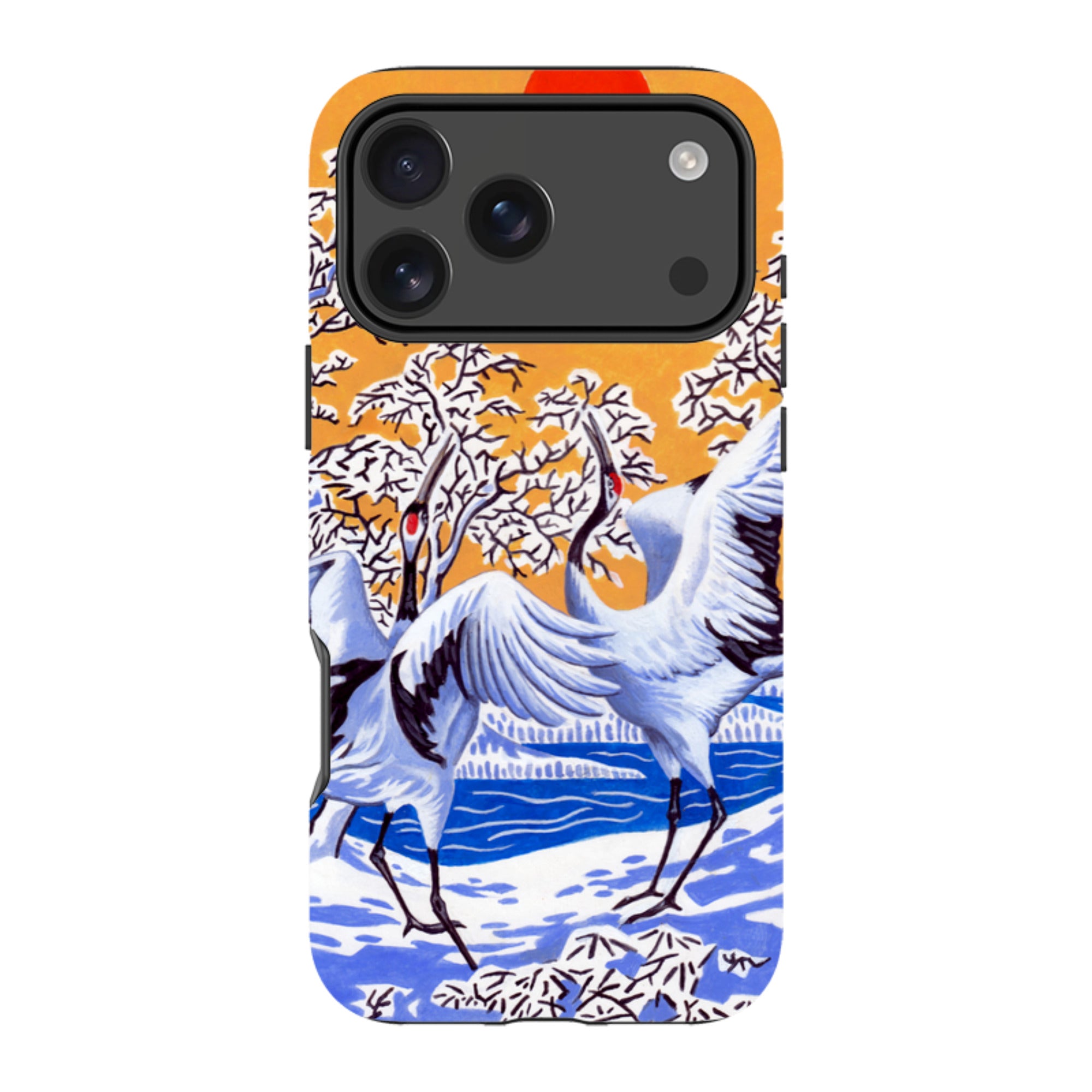iPhone Tough Case - Japanese Cranes By Philip Hood