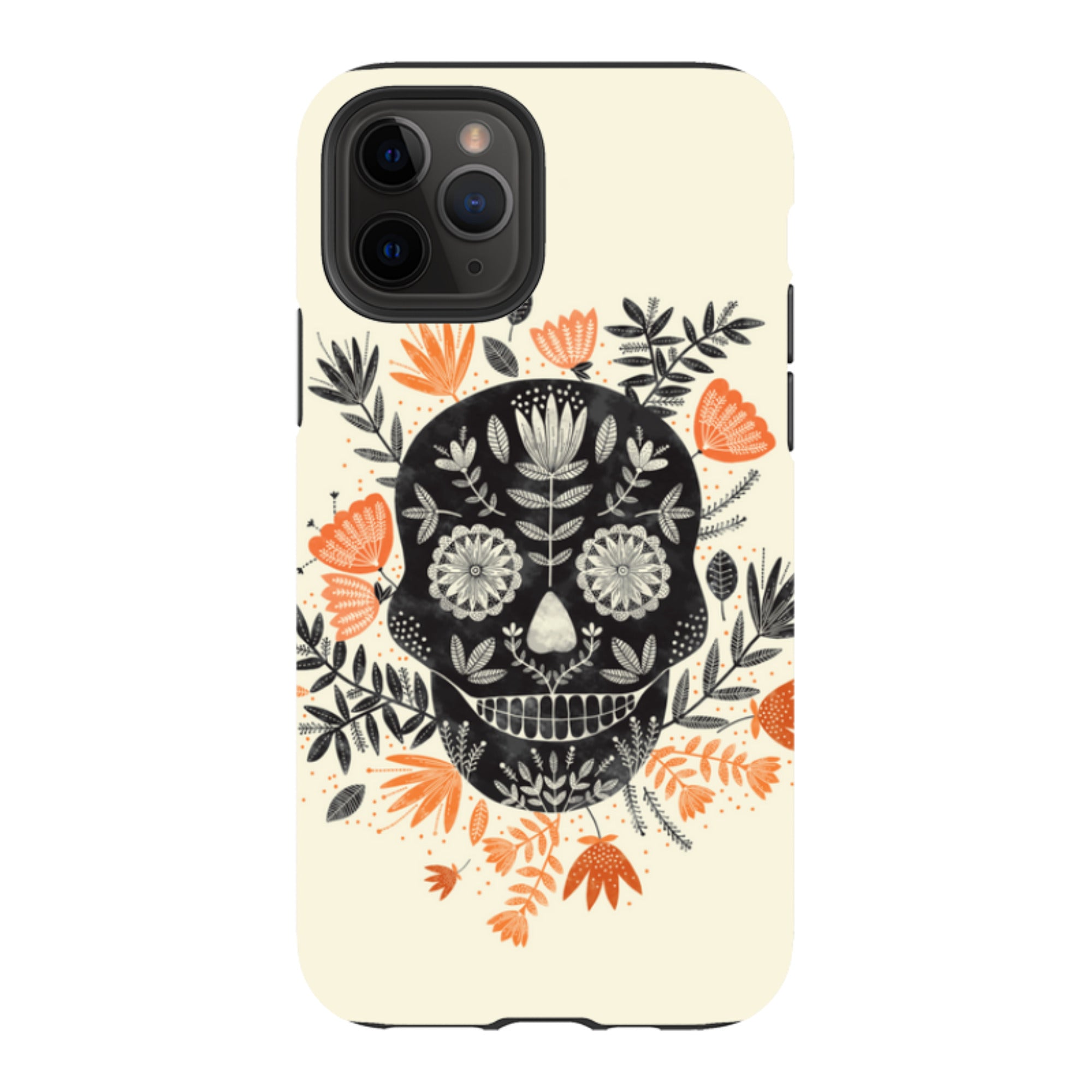 iPhone Tough Case - Sugar Skull Cream By Jade Mosinski