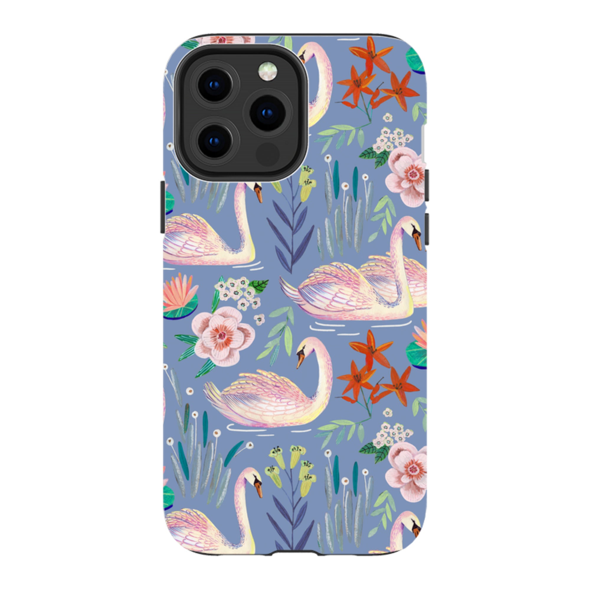 iPhone MagSafe Tough Case -  Swan Pattern By Caroline Bonne Muller