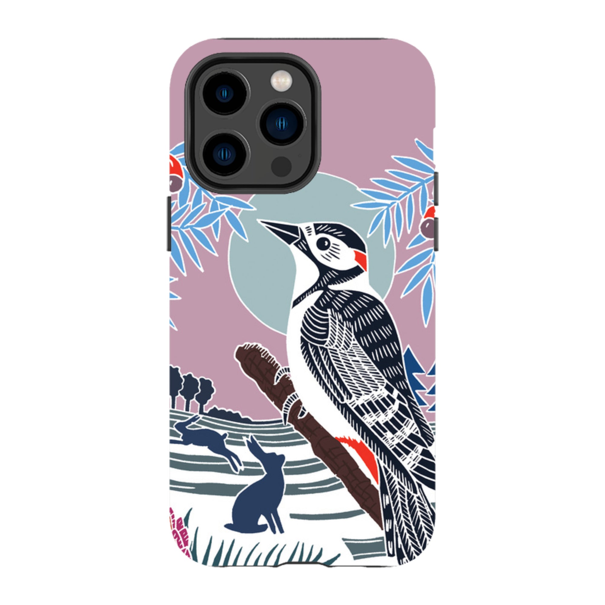 iPhone Tough Case - Woodpecker Pale By Kate Heiss