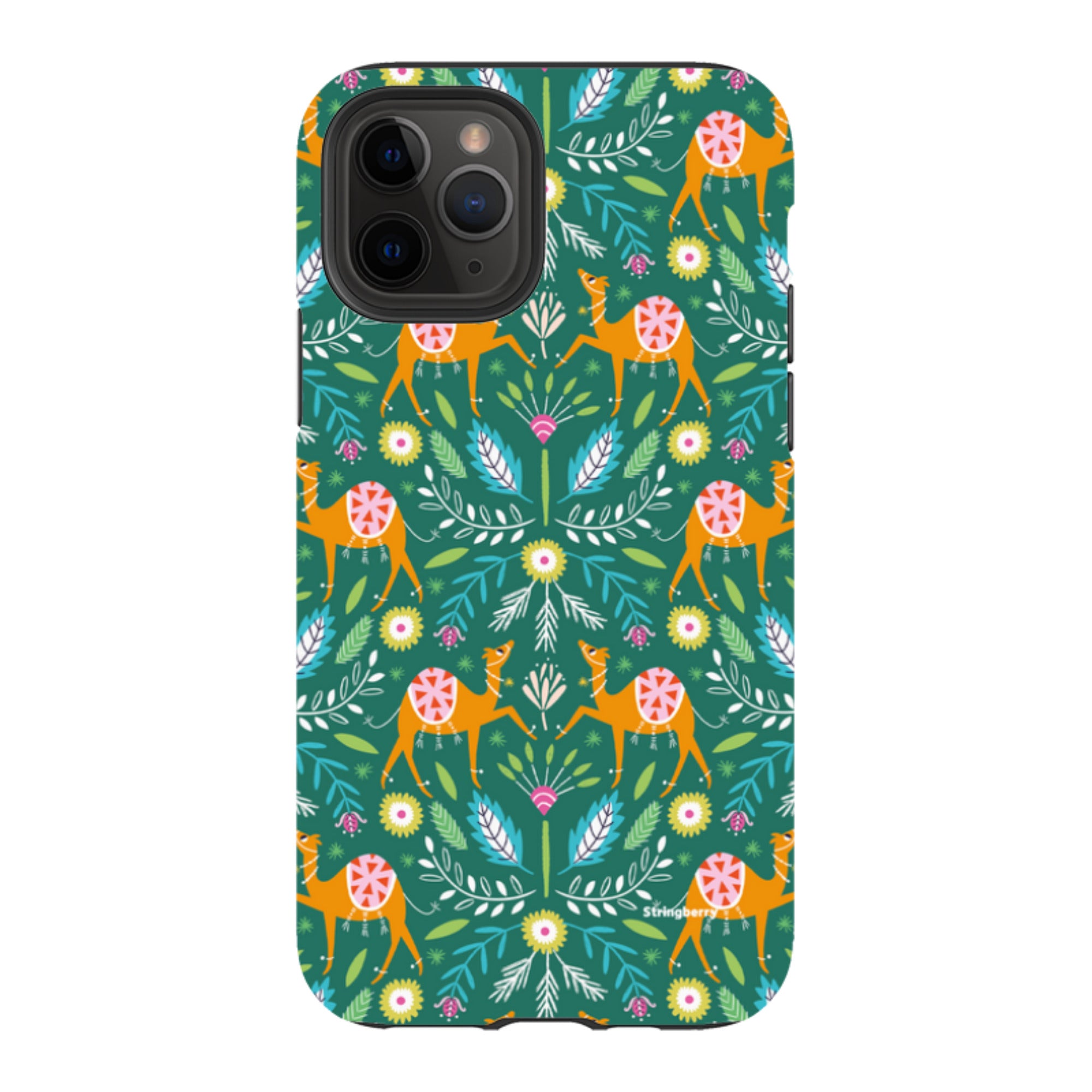 iPhone Tough Case - Camel Damask By Ali Brookes