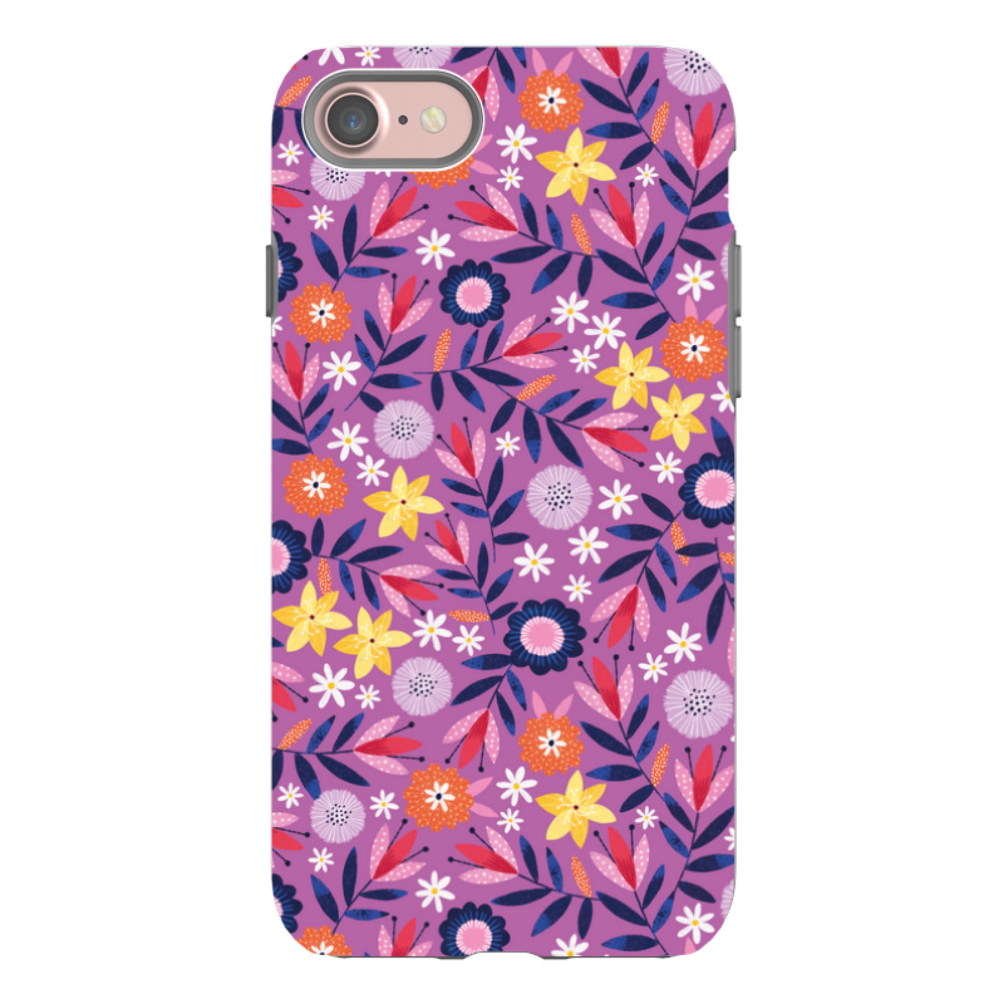 iPhone Tough Case - Scattered Flowers I By Ali Brookes