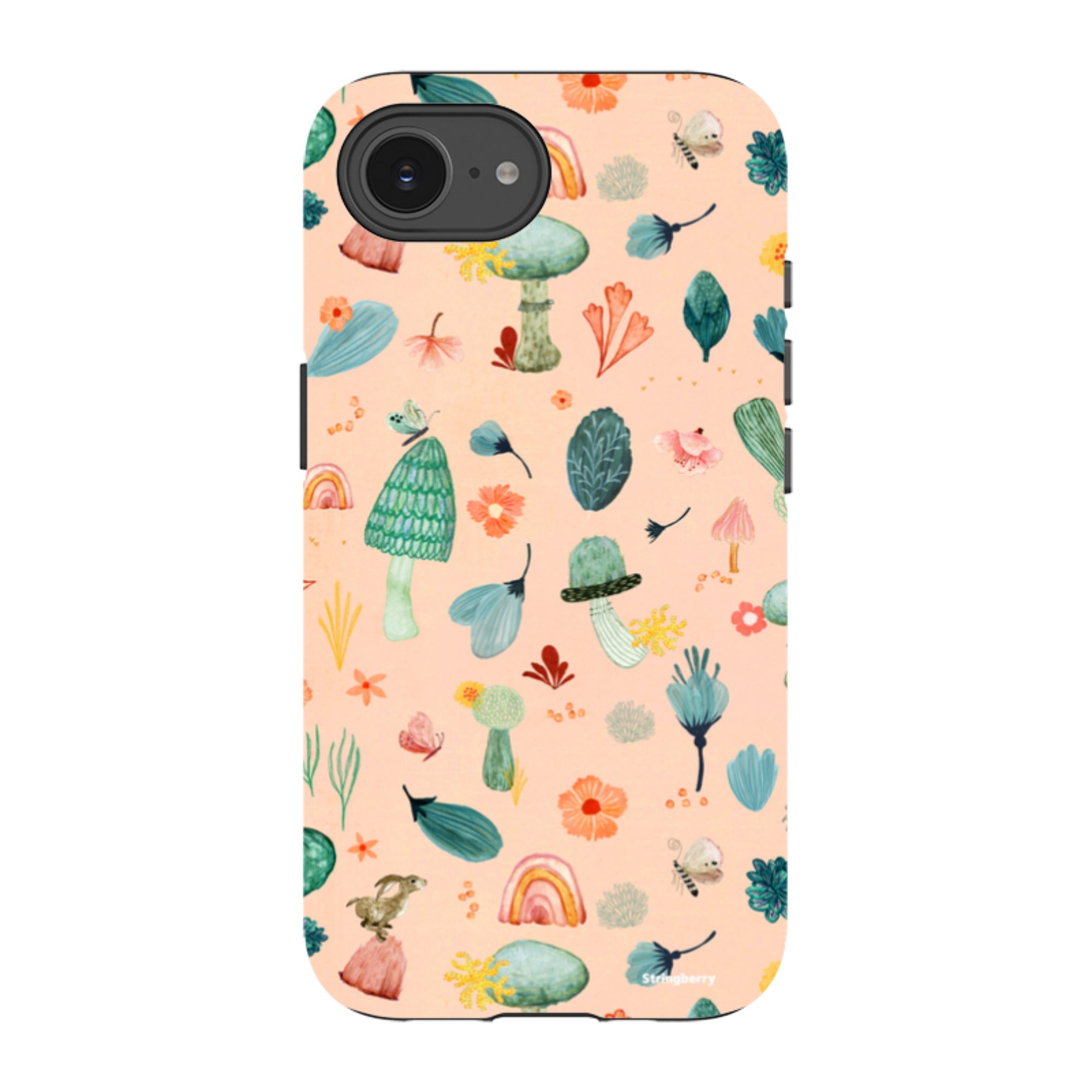 iPhone Tough Case - Mushroom World Pink By Katherine Quinn
