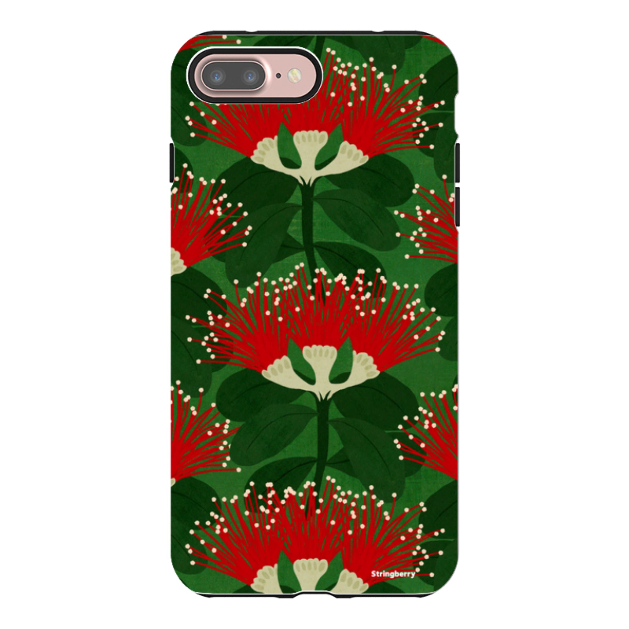 iPhone Tough Case - Pohutukawa Green And Red By Katherine Quinn