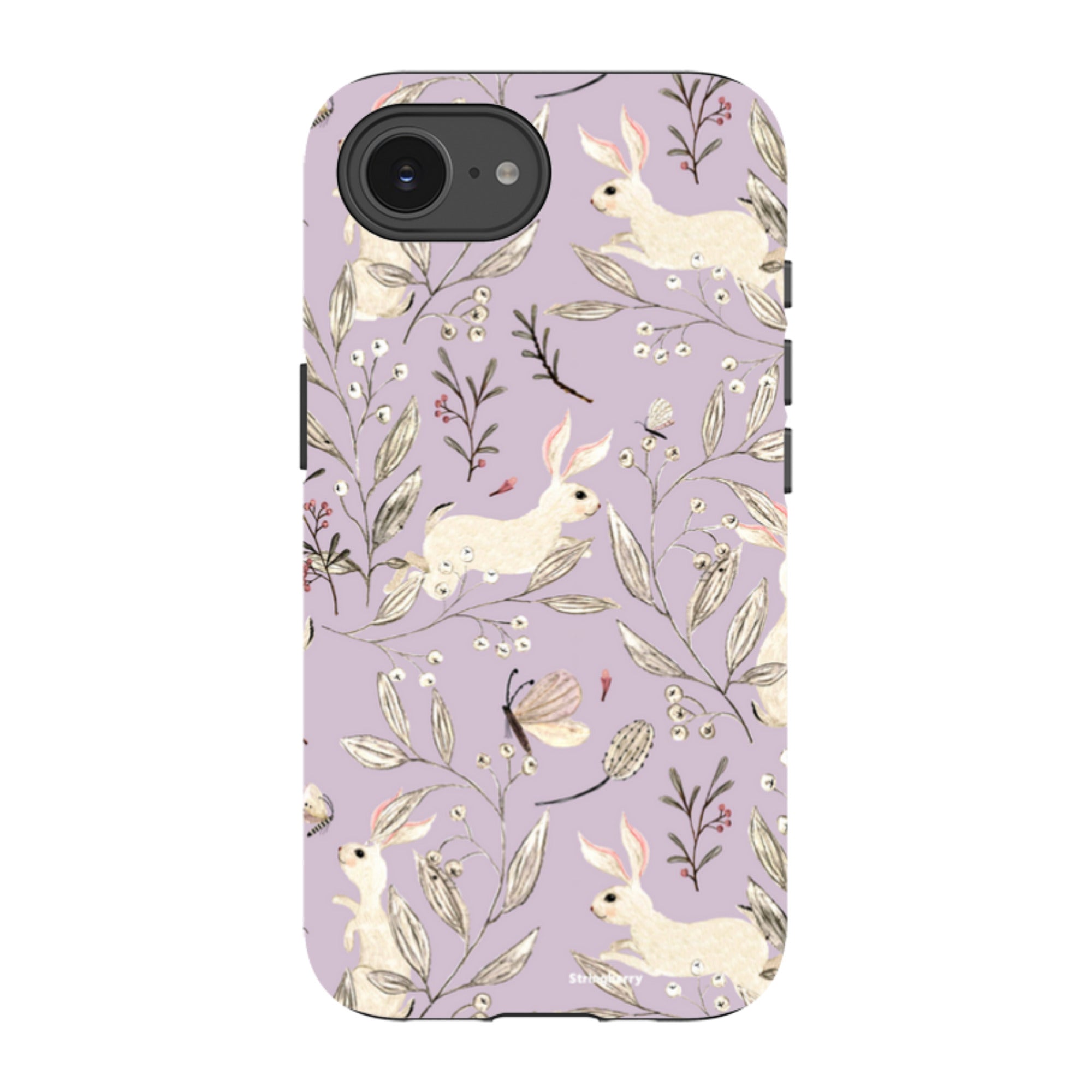 iPhone Tough Case - Bunnies Mauve By Katherine Quinn