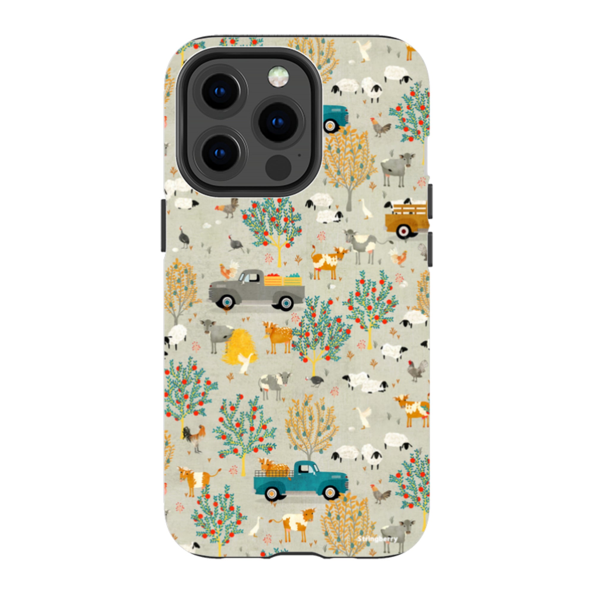 iPhone MagSafe Tough Case -  Farm Life Grey By Katherine Quinn