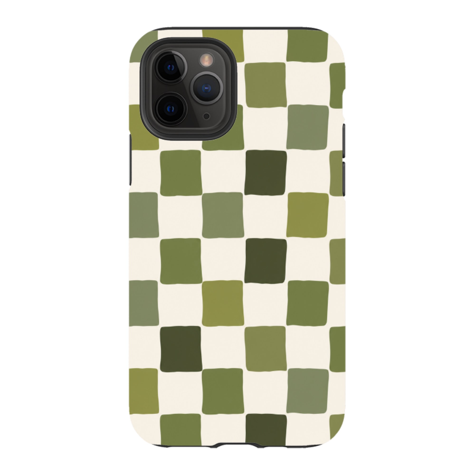 iPhone Tough Case - Green Checkerboard